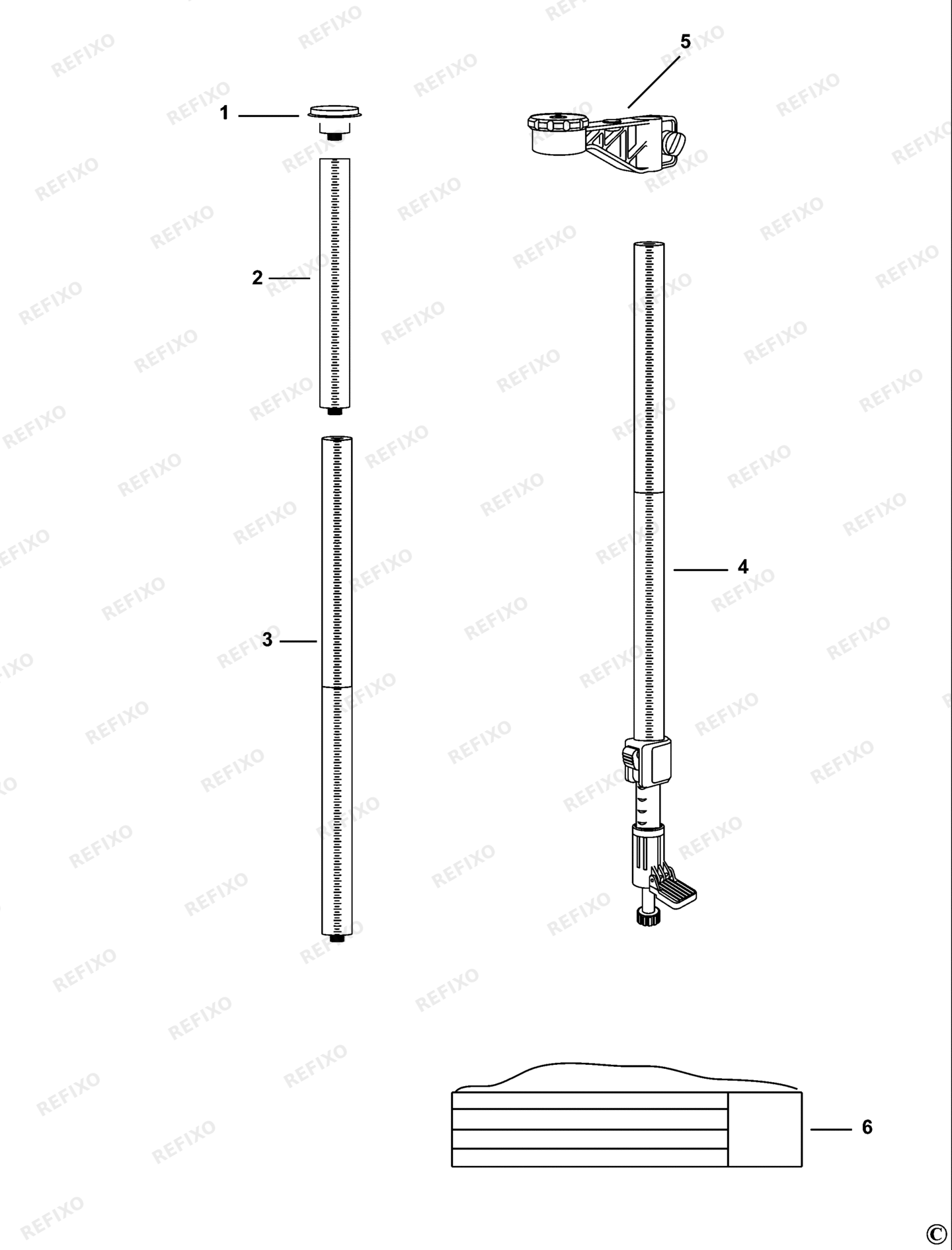 Деталировка DeWalt DE0882-XJ TYPE 1 FLOOR TO CEILING POLE DE0882-XJ DE0882 — схема запчастей в разборе