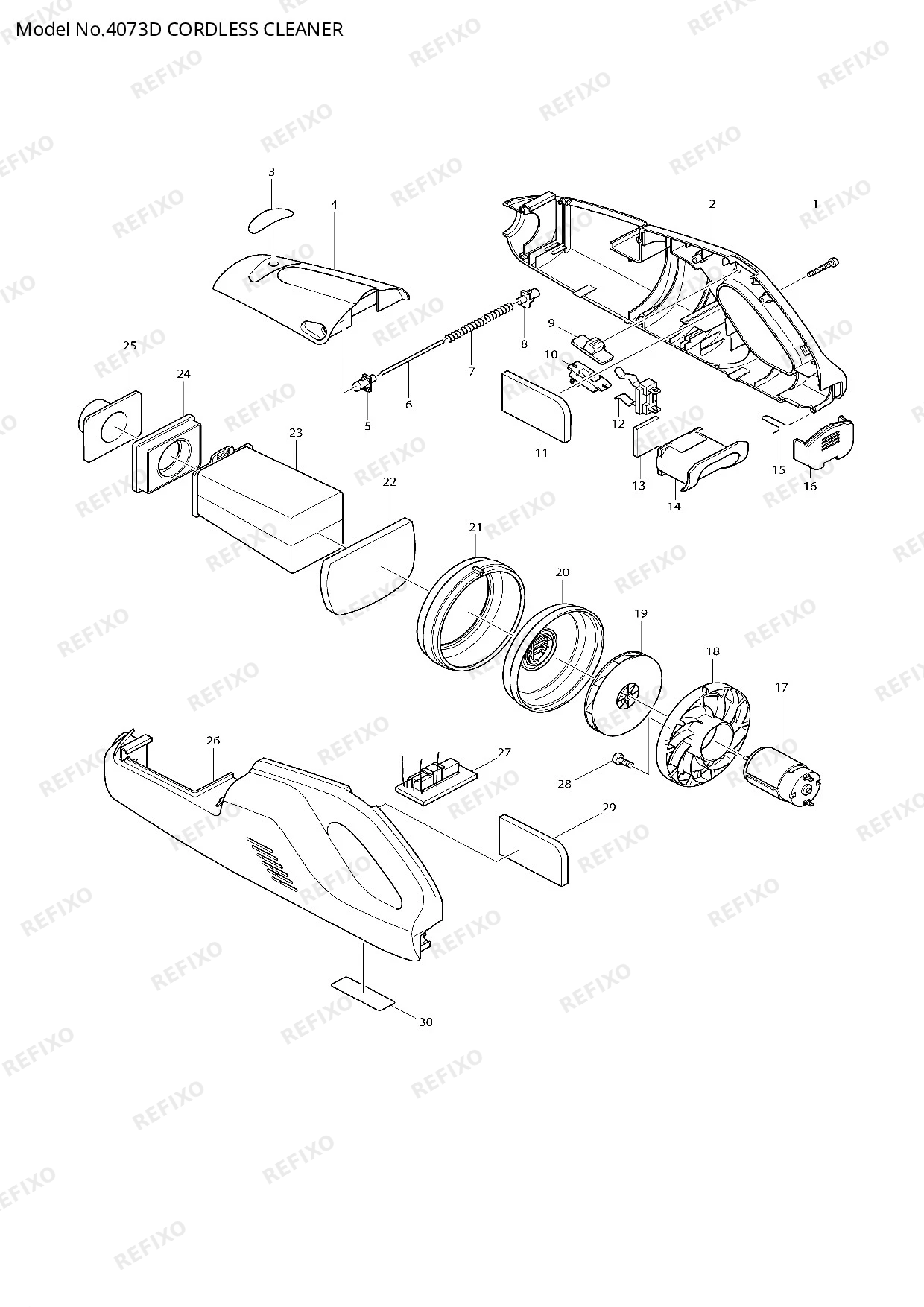 Деталировка MAKITA 4073D — схема запчастей в разборе