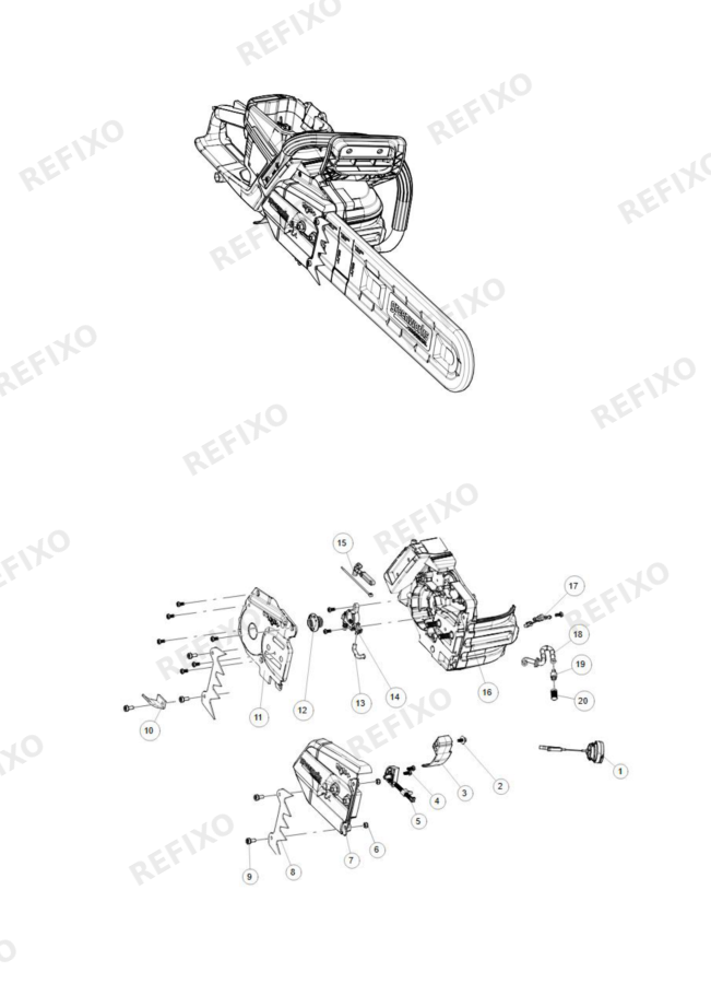 Деталировка Greenworks 2009707RU-Exploded view Дата производства с 01-03-2026 — схема запчастей в разборе
