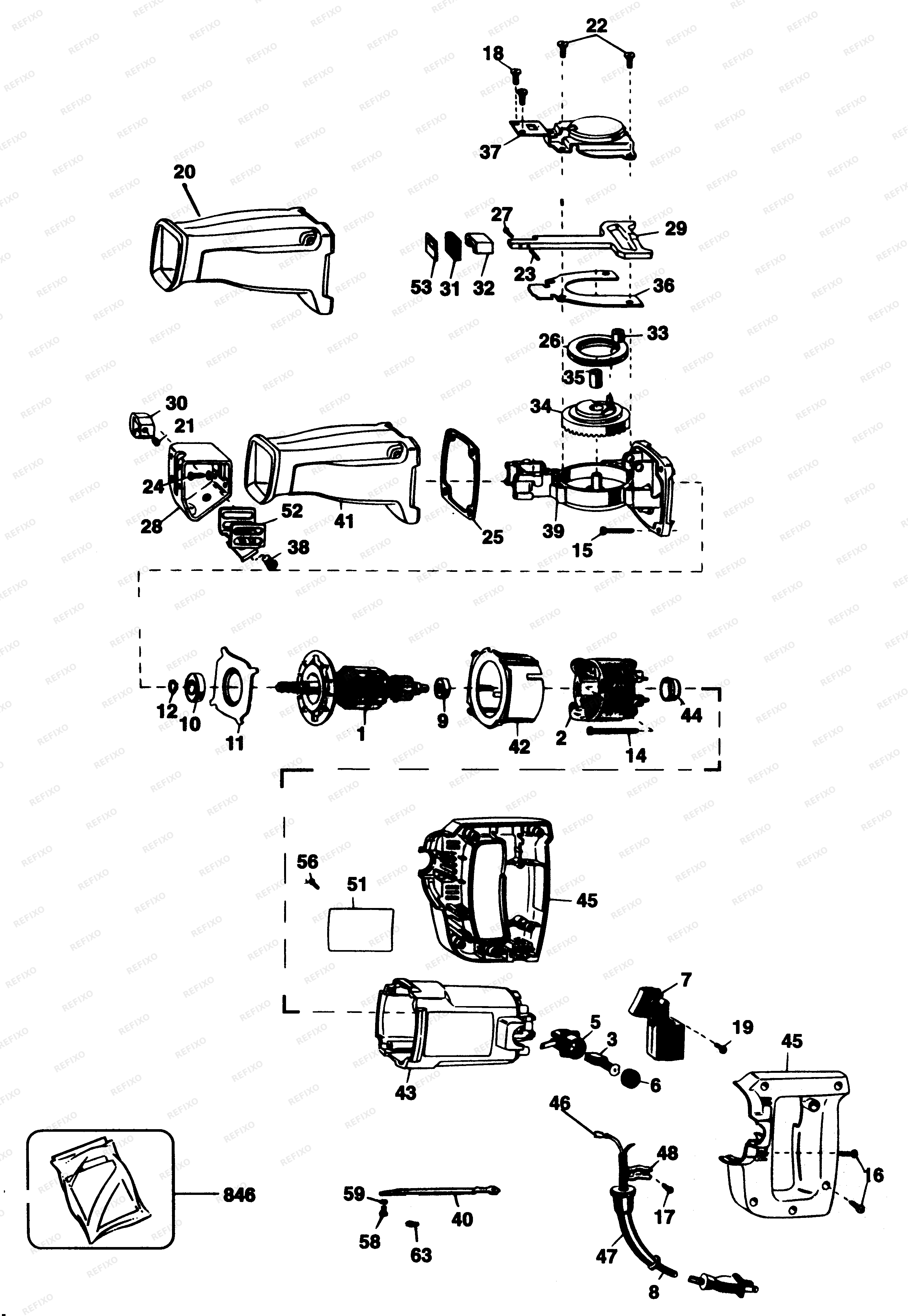 Black&Decker ОТРЕЗНАЯ ПИЛА P5321 — схема запчастей