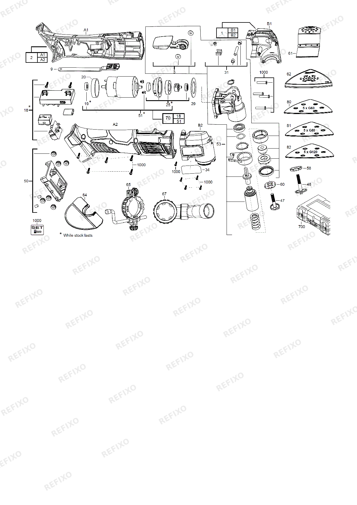 Деталировка MILWAUKEE M18BMT 0 4933446203 4000446204 — схема запчастей в разборе