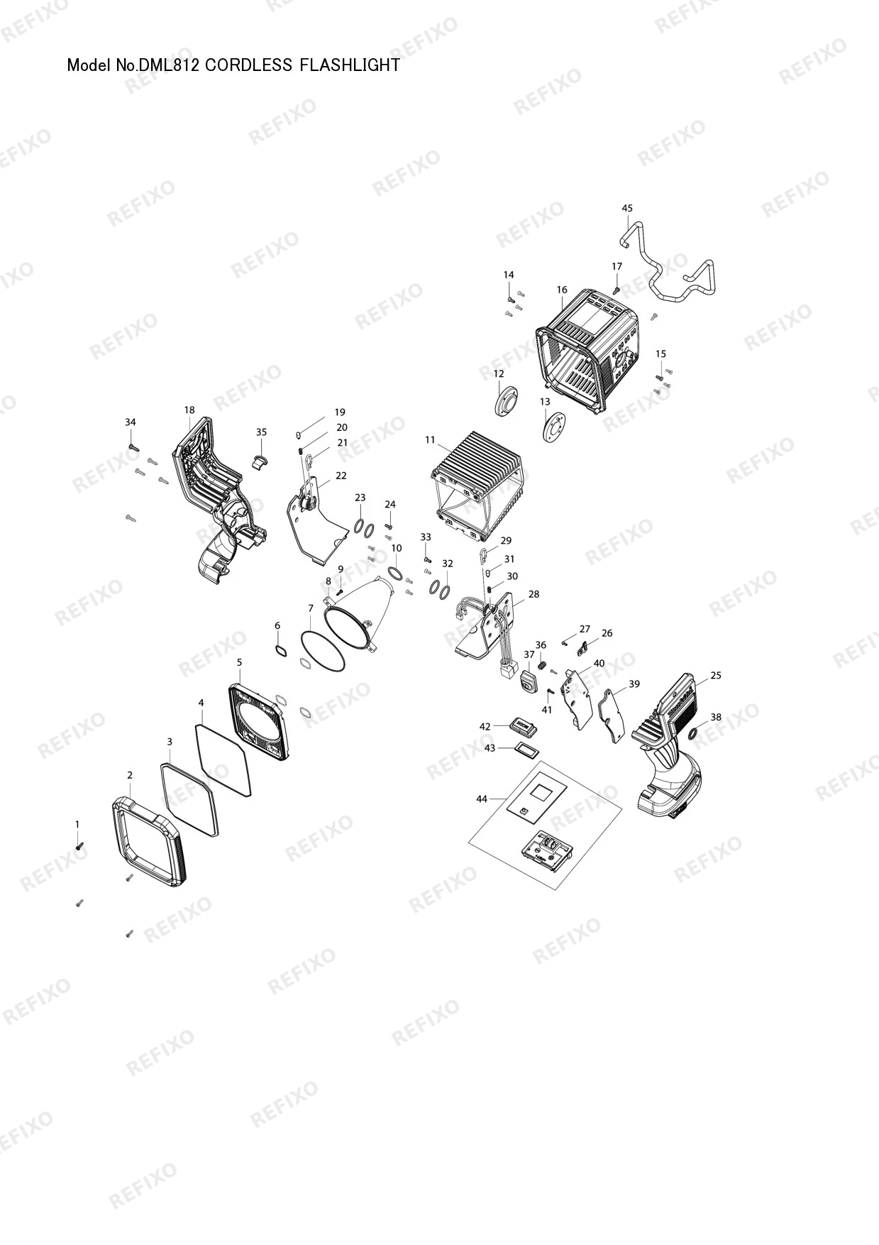 Деталировка MAKITA DML812 — схема запчастей в разборе