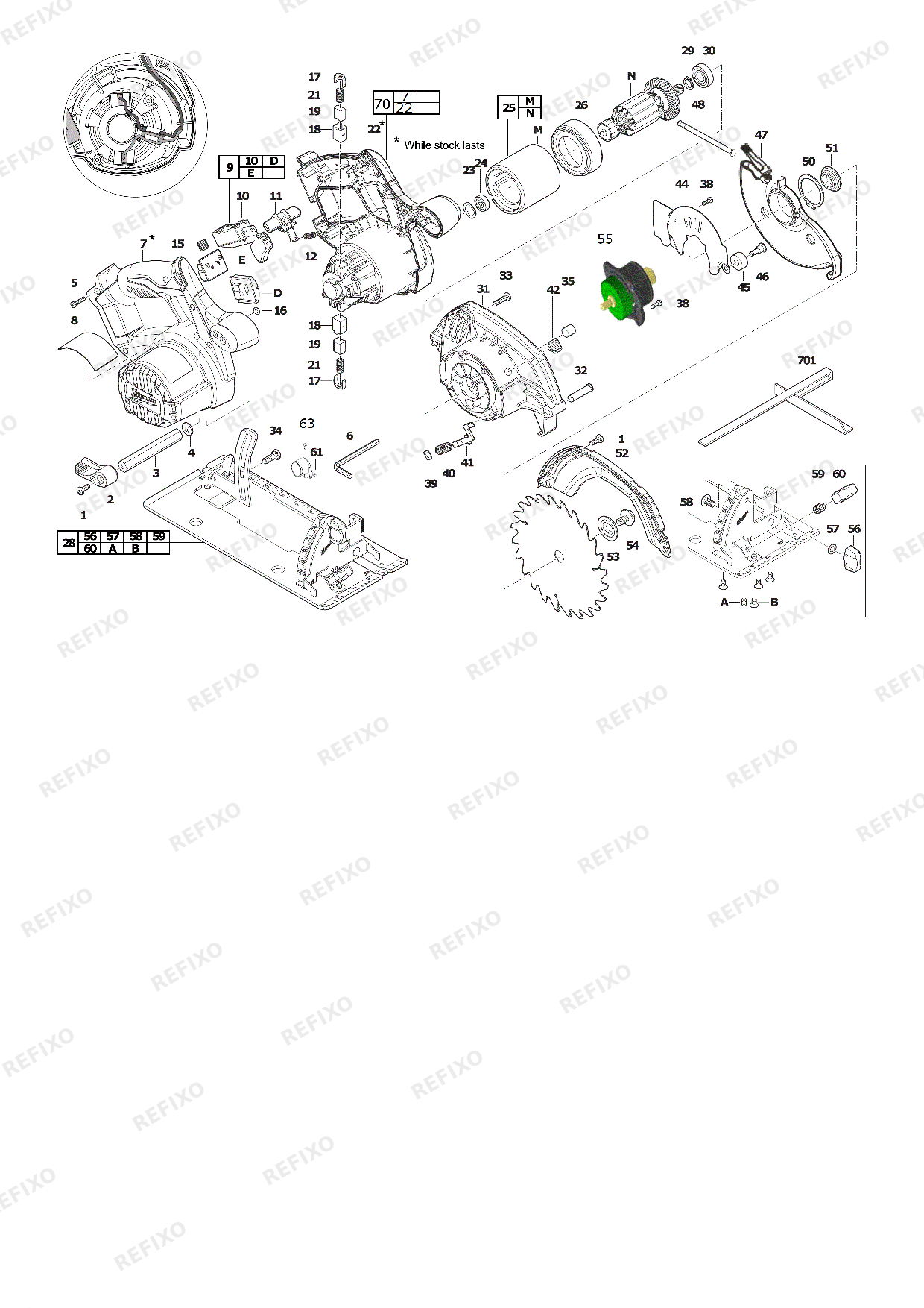 Деталировка MILWAUKEE HD18CS 0 4933419134 4000477458 — схема запчастей в разборе