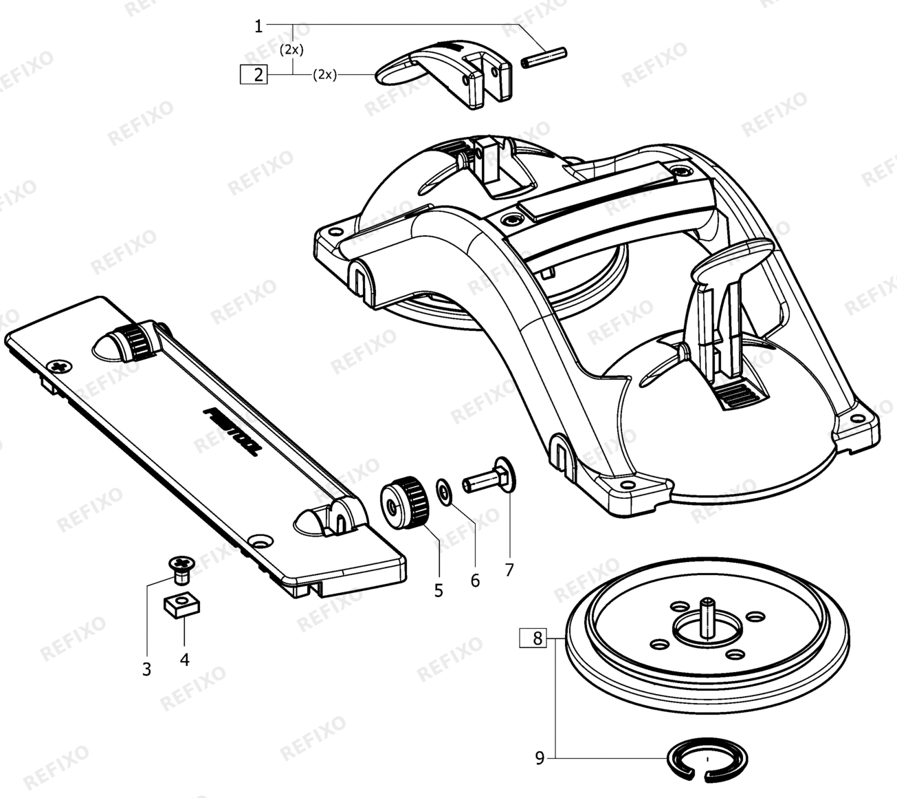 Деталировка Festool GECKO DOSH - Doppelsaugheber 492617 — схема запчастей в разборе