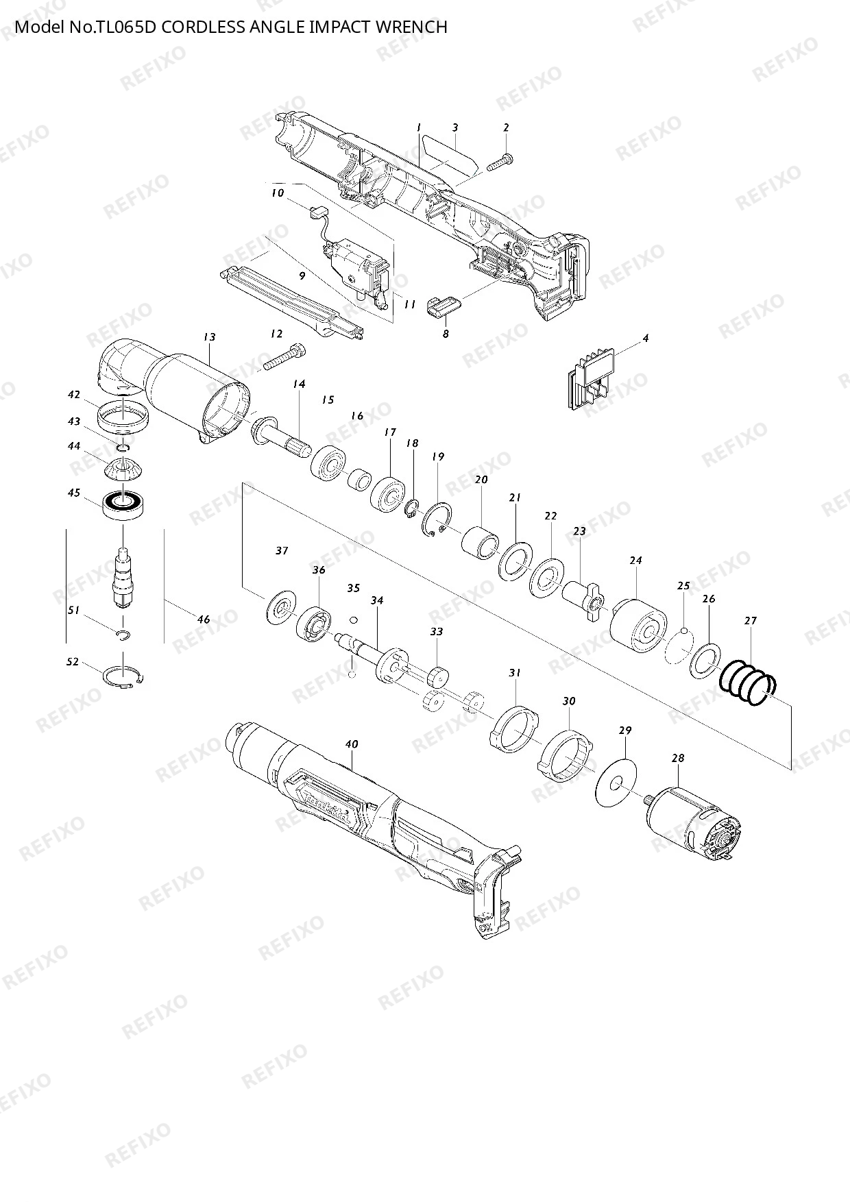 Деталировка MAKITA TL065D — схема запчастей в разборе