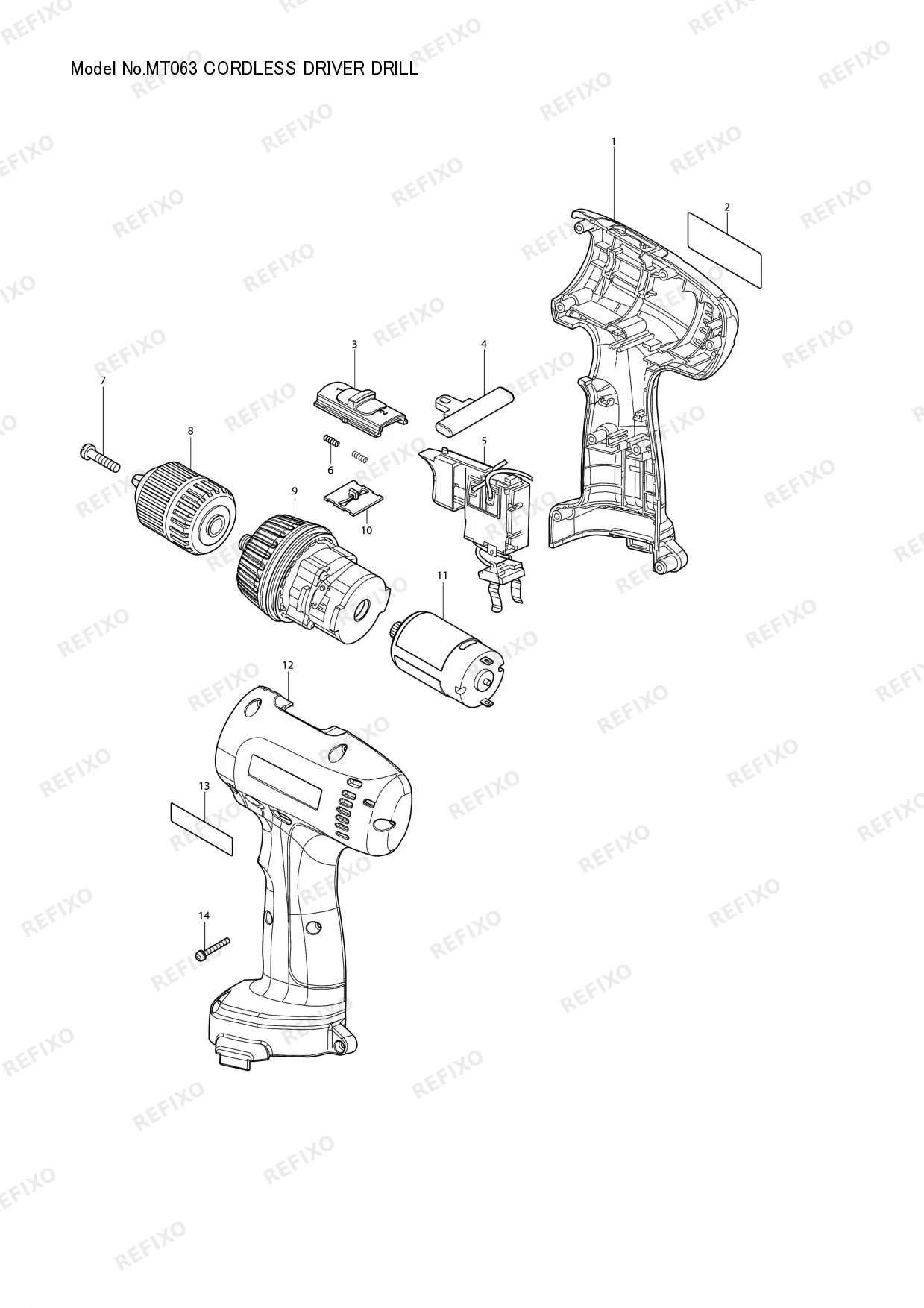 Деталировка MAKITA MT063 — схема запчастей в разборе