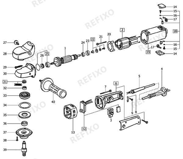 Деталировка Festool RAP 150.03 E - Rotationspolierer 570729 — схема запчастей в разборе