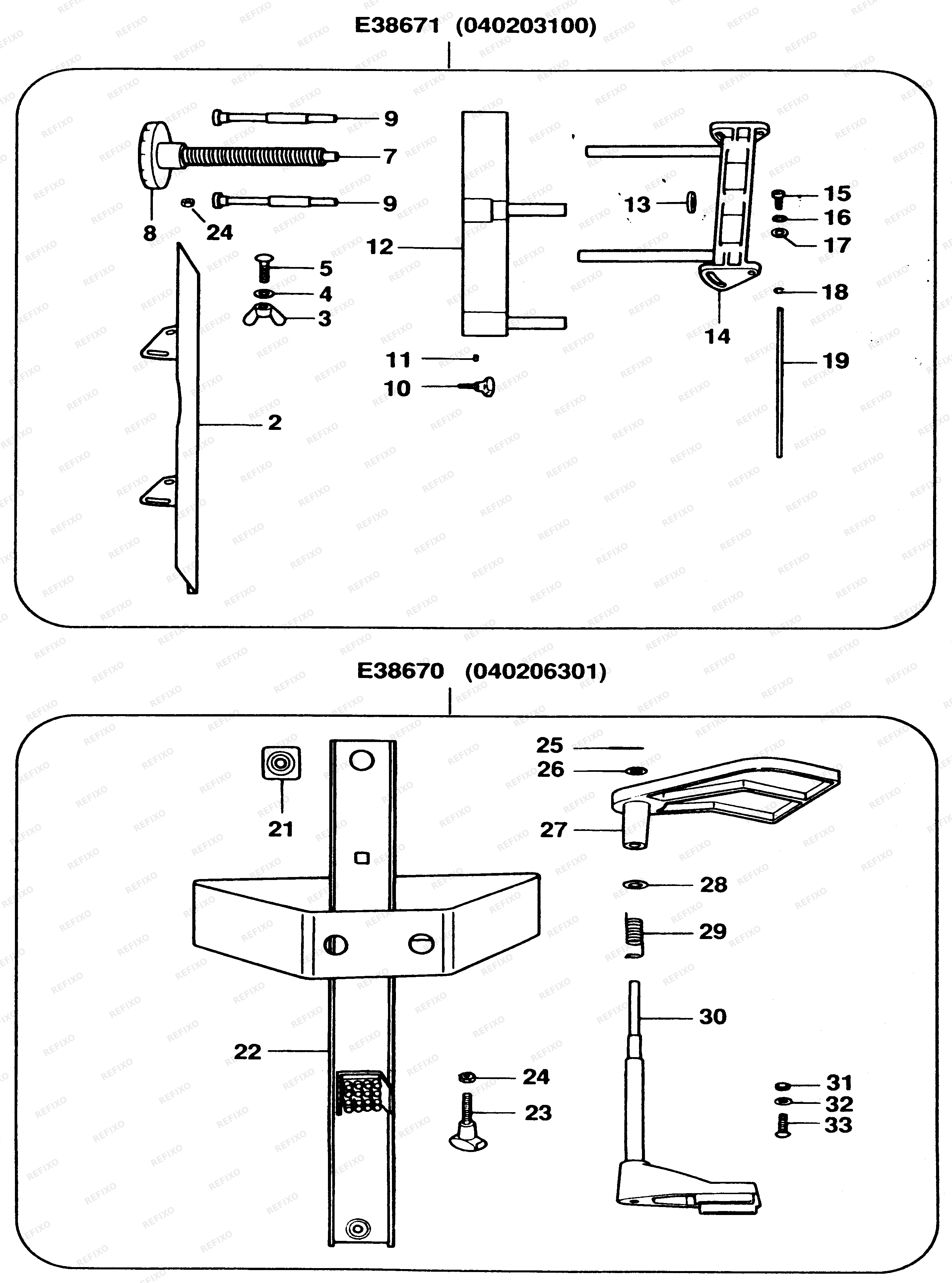Деталировка DeWalt 040206301 — схема запчастей в разборе