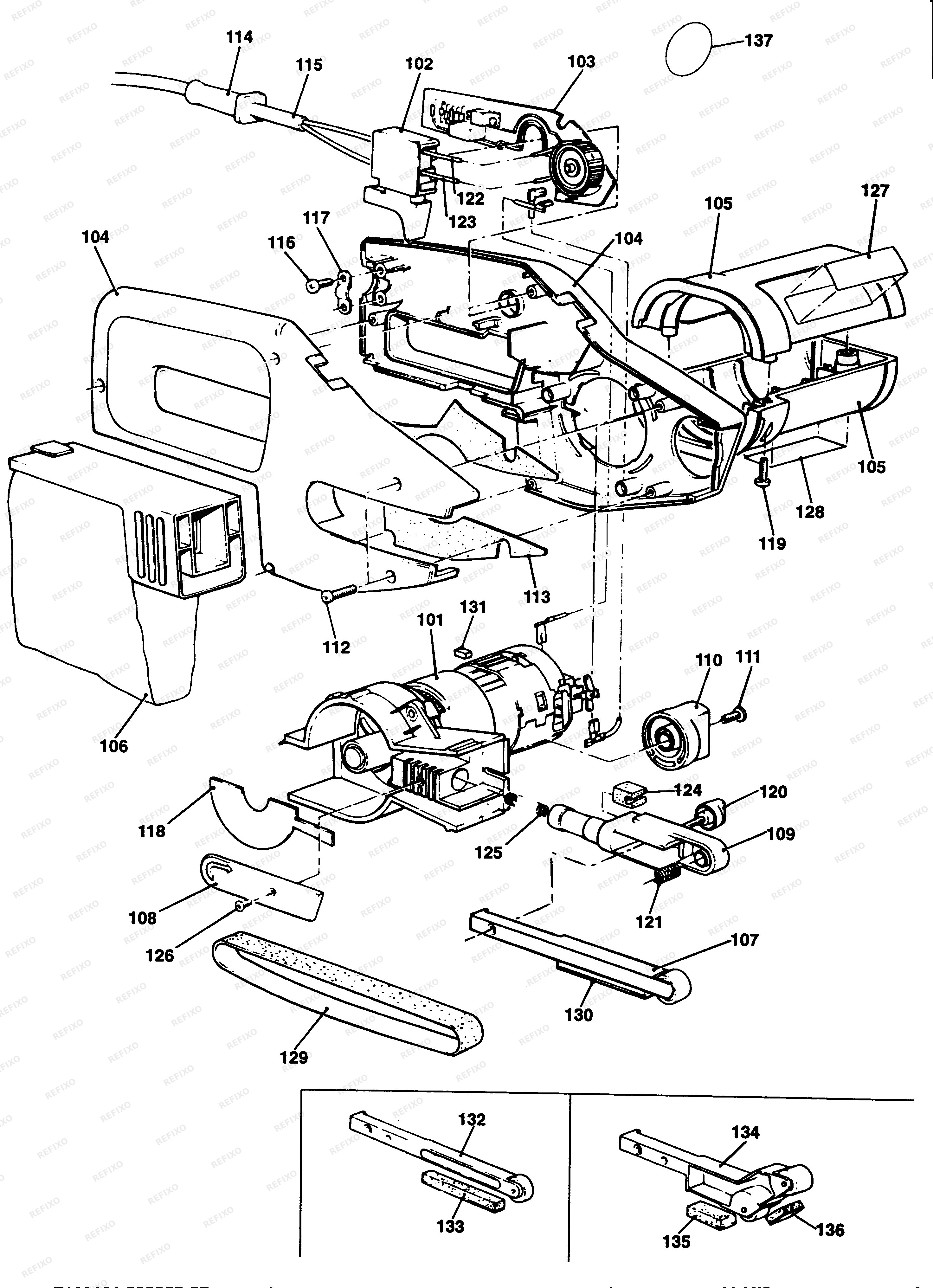 Black&Decker ЭЛЕКТРИЧЕСКИЙ НАПИЛЬНИК KA292E — схема запчастей