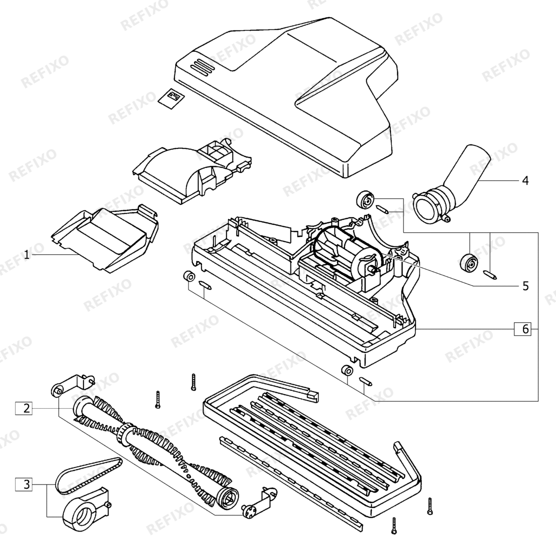 Деталировка Festool Turbinen-Kombisaugbürste 450644 — схема запчастей в разборе