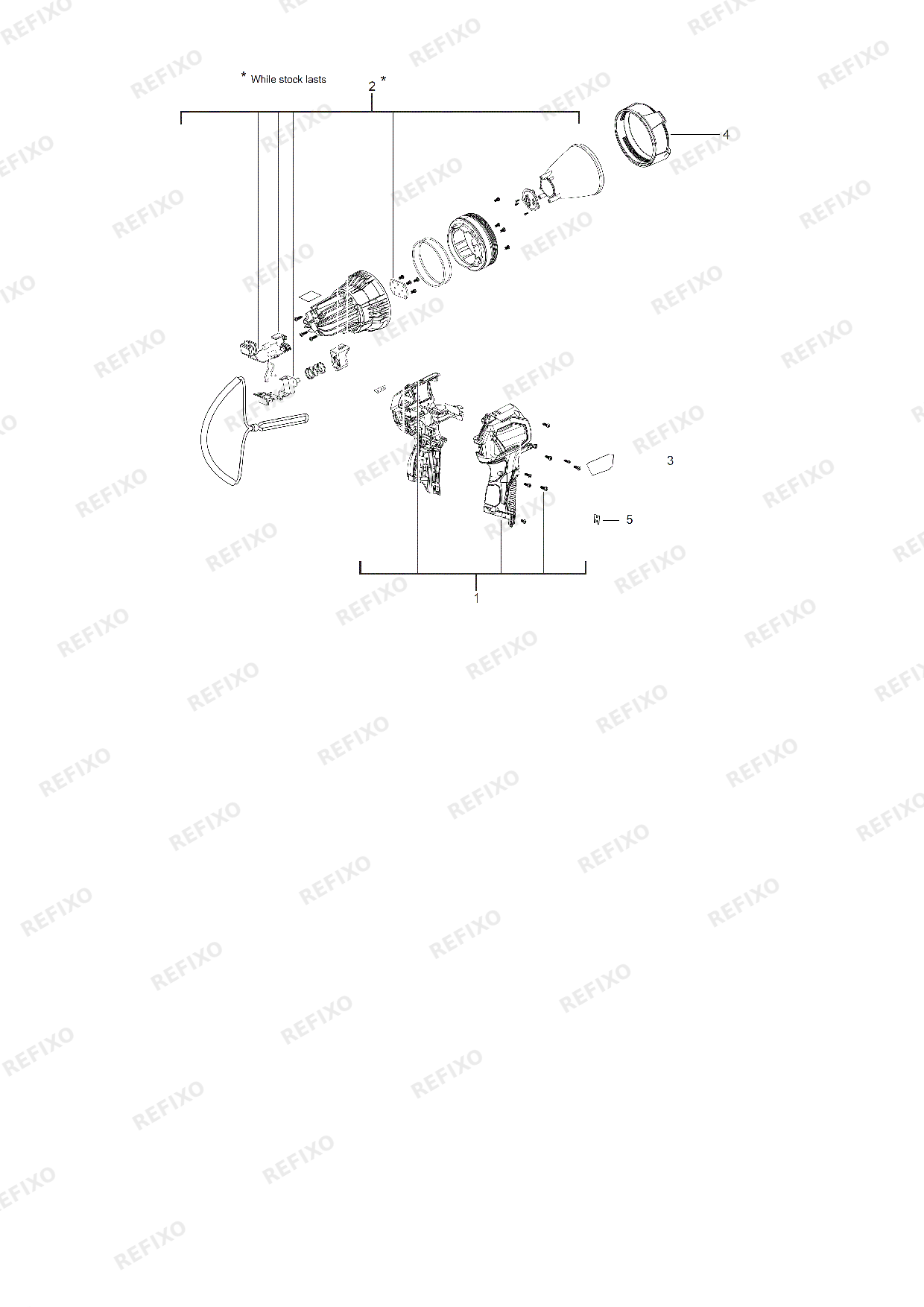 Деталировка MILWAUKEE M12SLED 0 4933451261 4000452917 — схема запчастей в разборе