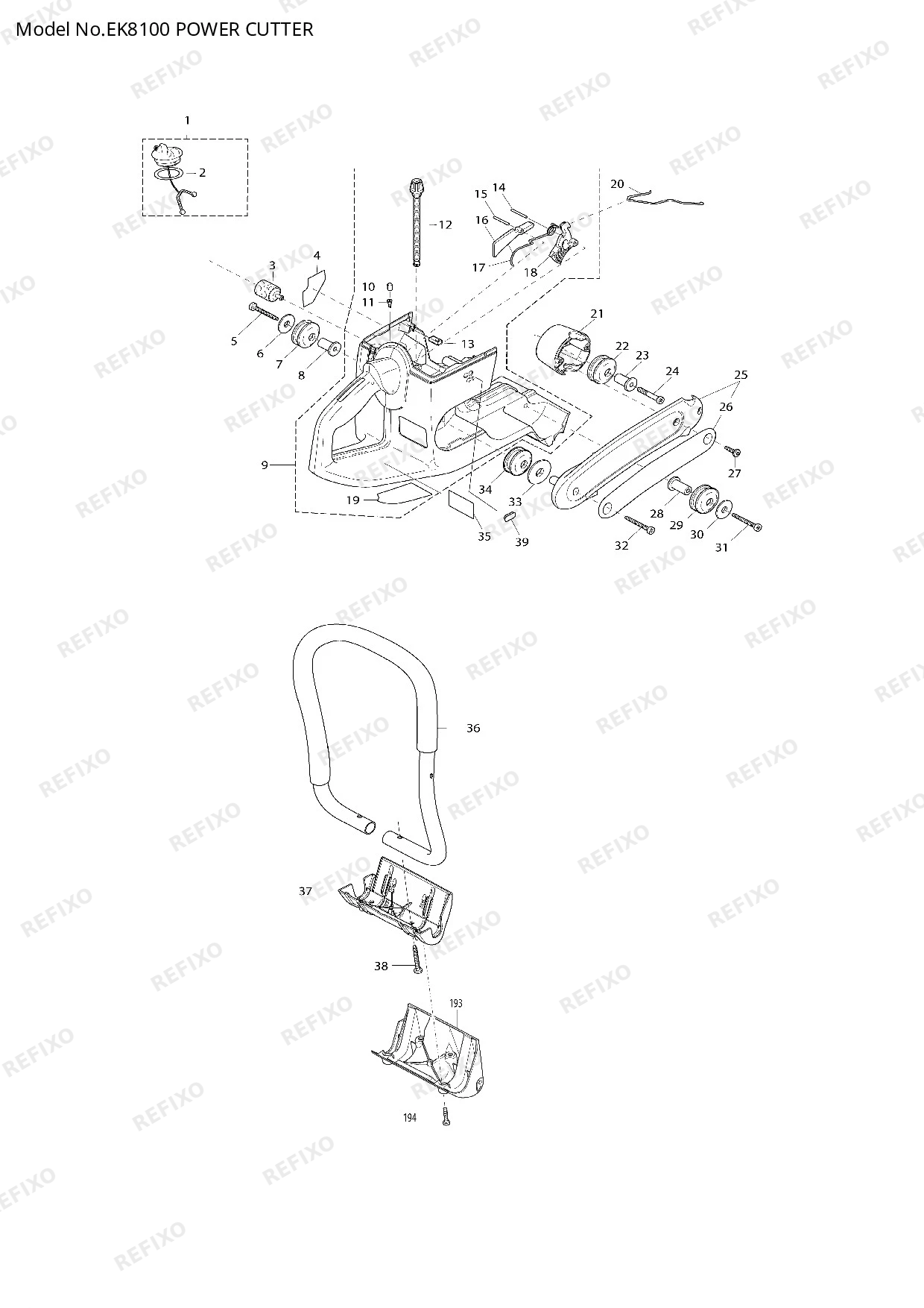 Деталировка MAKITA EK8100 — схема запчастей в разборе