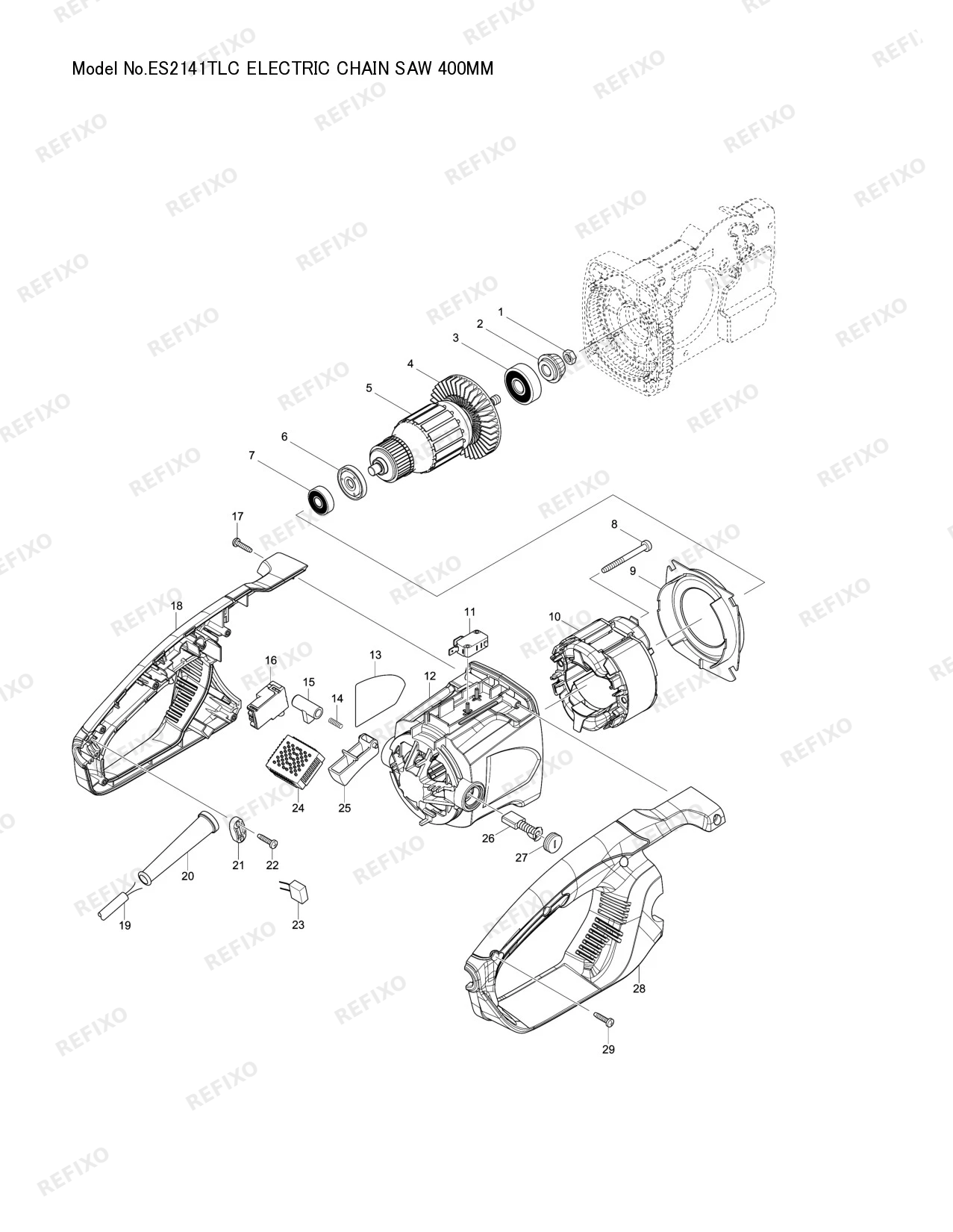 Деталировка MAKITA ES2141KX — схема запчастей в разборе