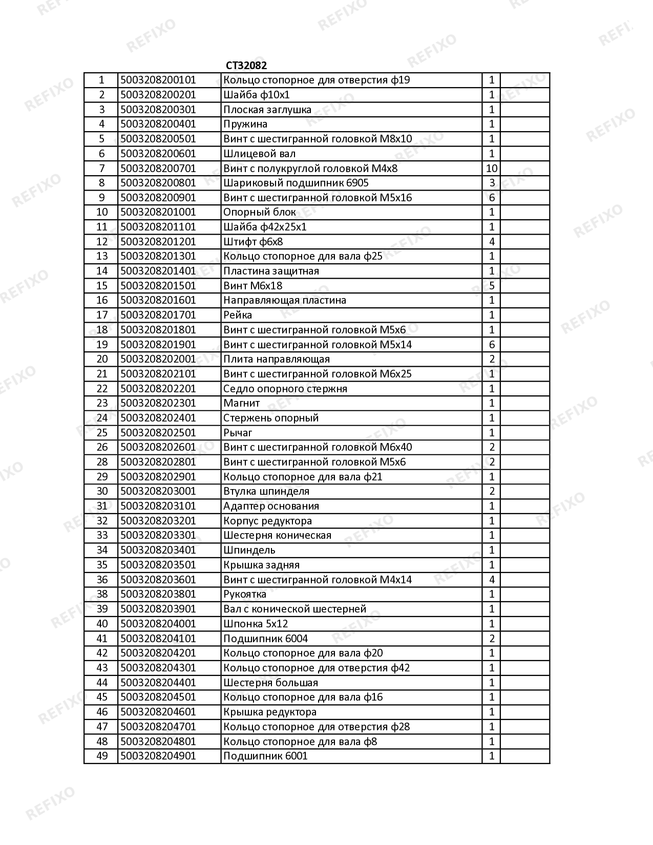 Деталировка CROWN CT32082 — схема запчастей в разборе