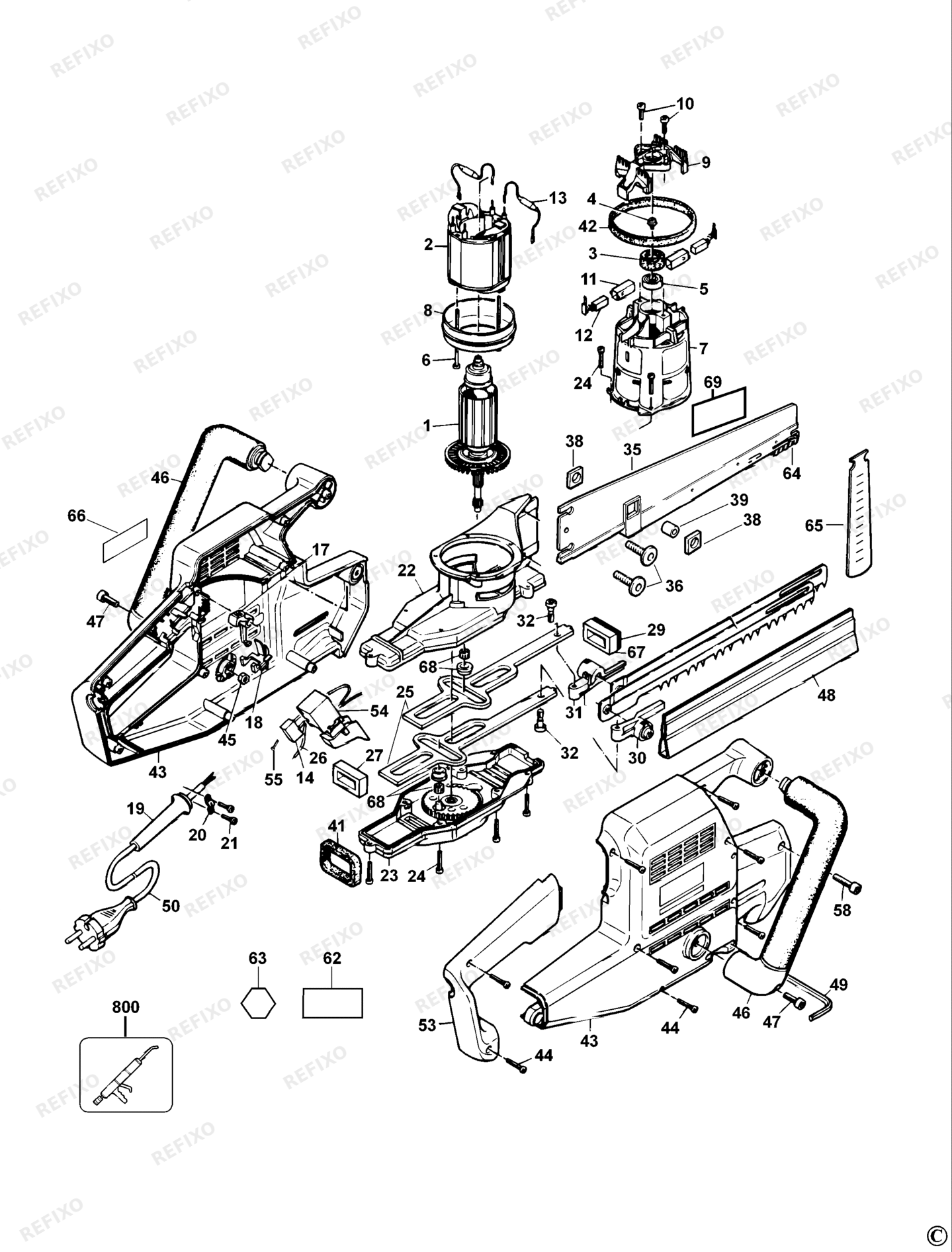 Деталировка DeWalt DW394-QS TYPE 4 UNIVERSALSÄGE DW394-QS DW394 — схема запчастей в разборе