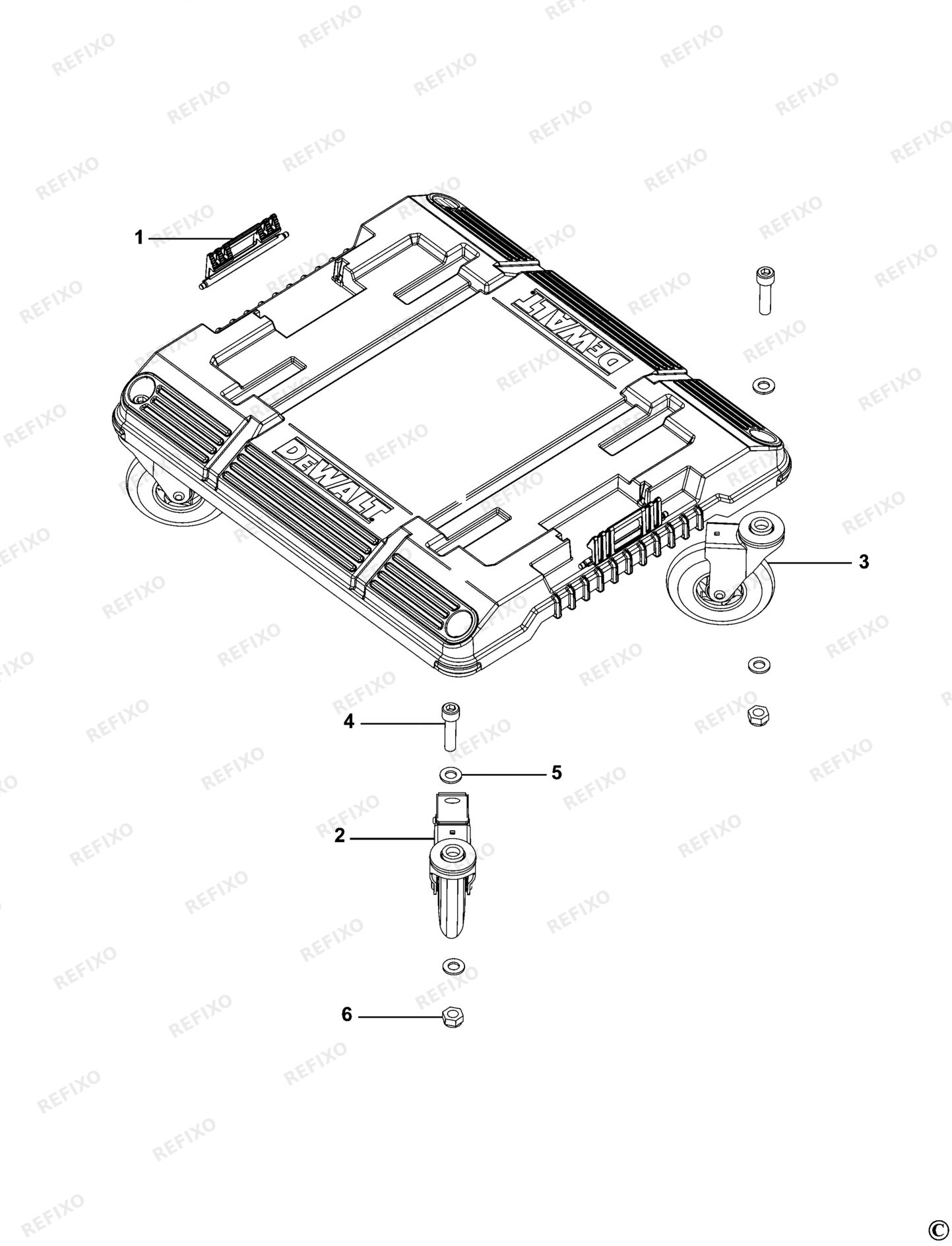 Деталировка DeWalt DWST1-71229-XJ TYPE 1 FOERDERER DWST1-71229-XJ DWST1-71229 — схема запчастей в разборе
