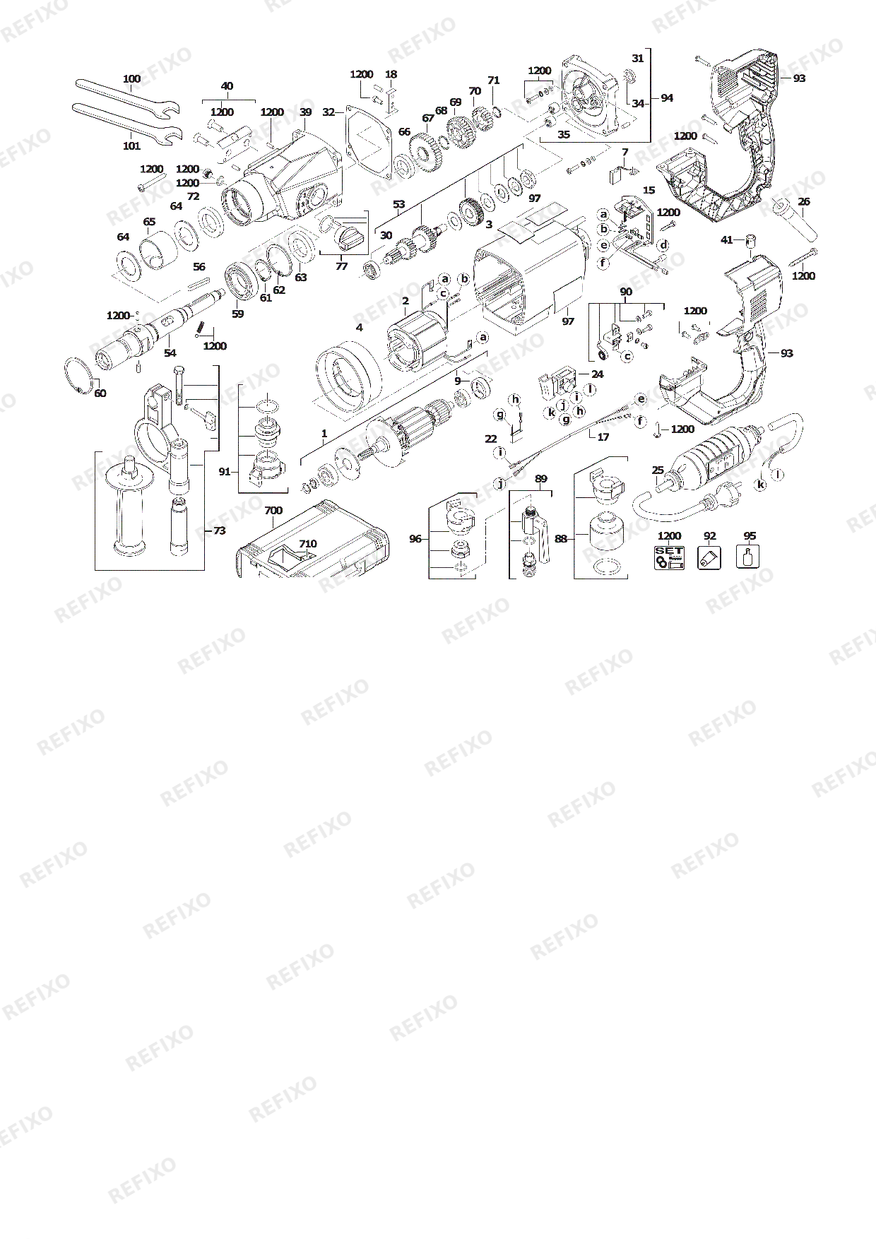 Деталировка MILWAUKEE DD3 152 4933428000 4000428001 — схема запчастей в разборе