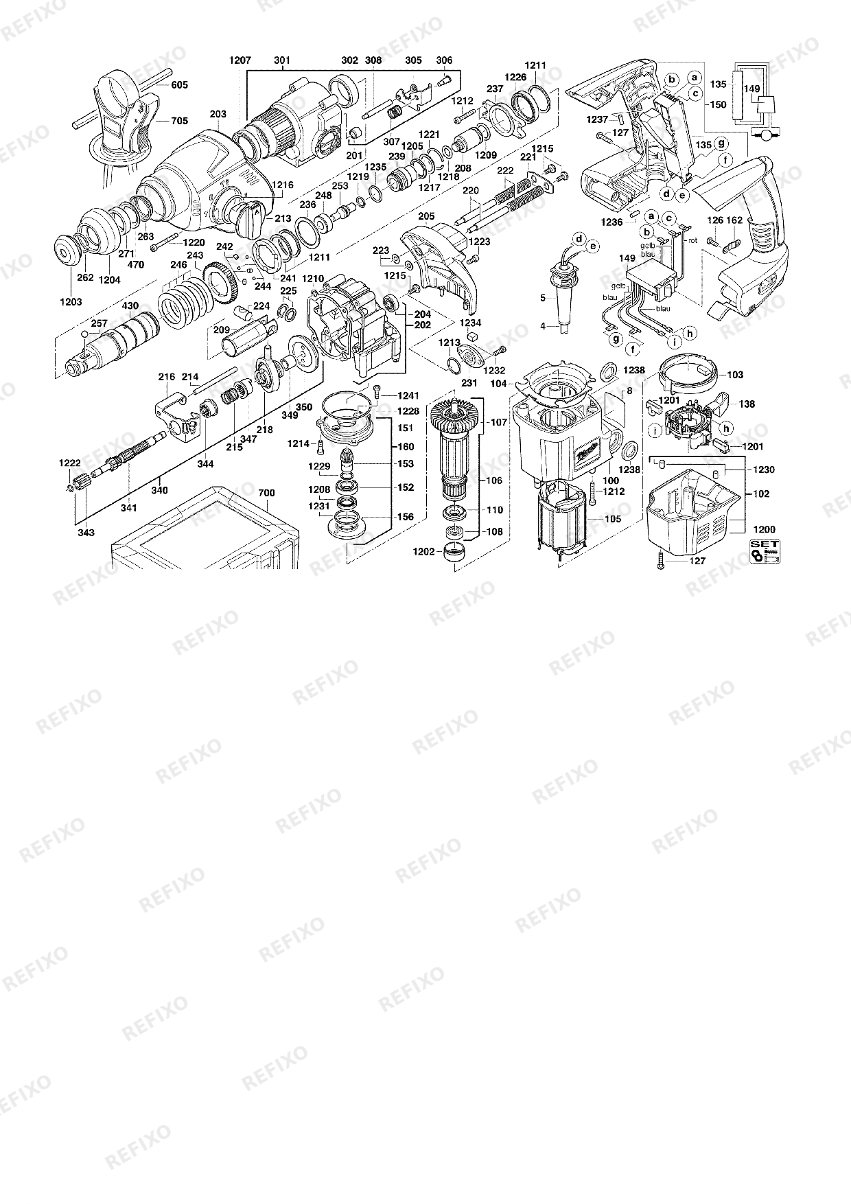 Деталировка MILWAUKEE PLH26E 4933392626 4000409587 — схема запчастей в разборе