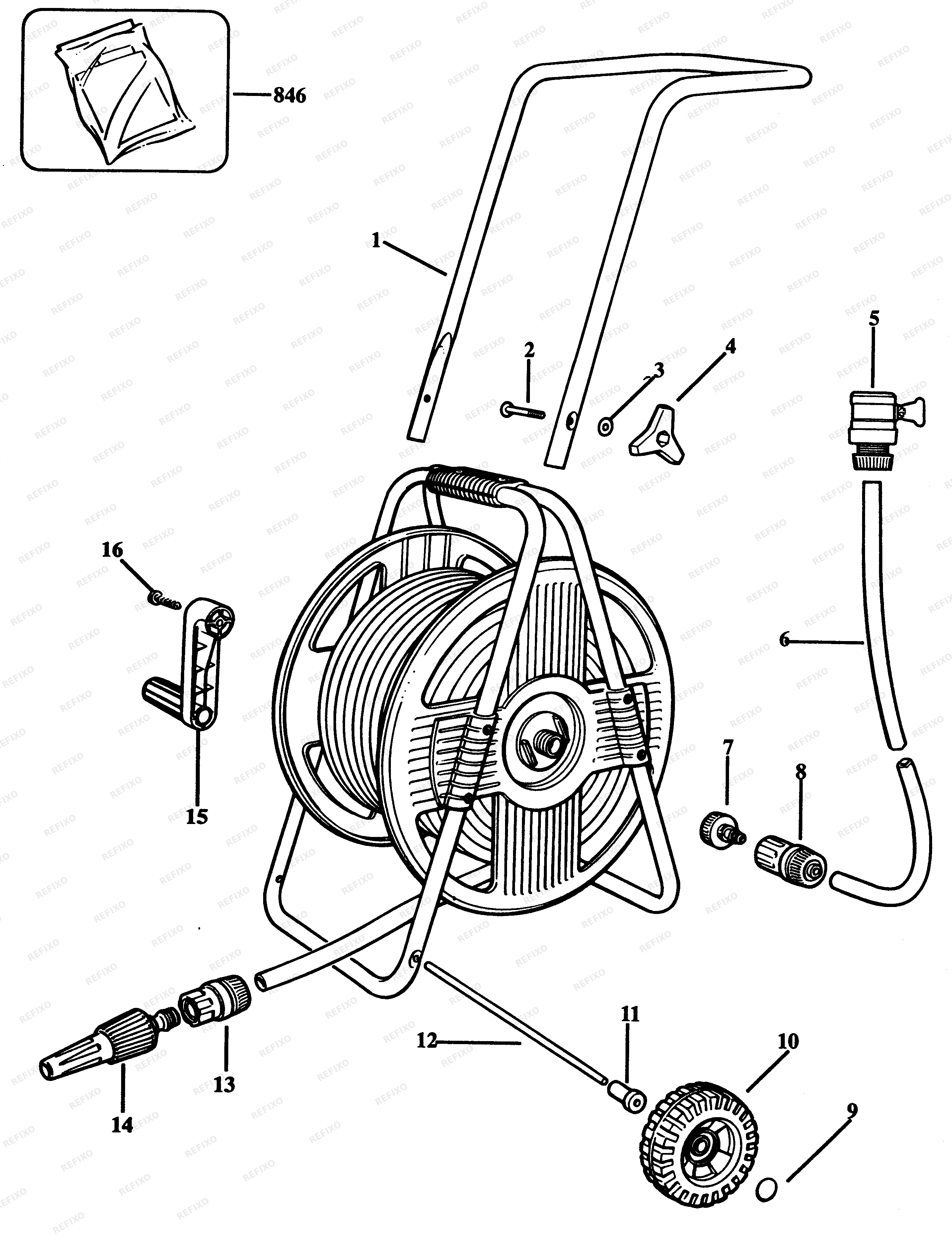 Black&Decker ШЛАНГ A6163 — схема запчастей