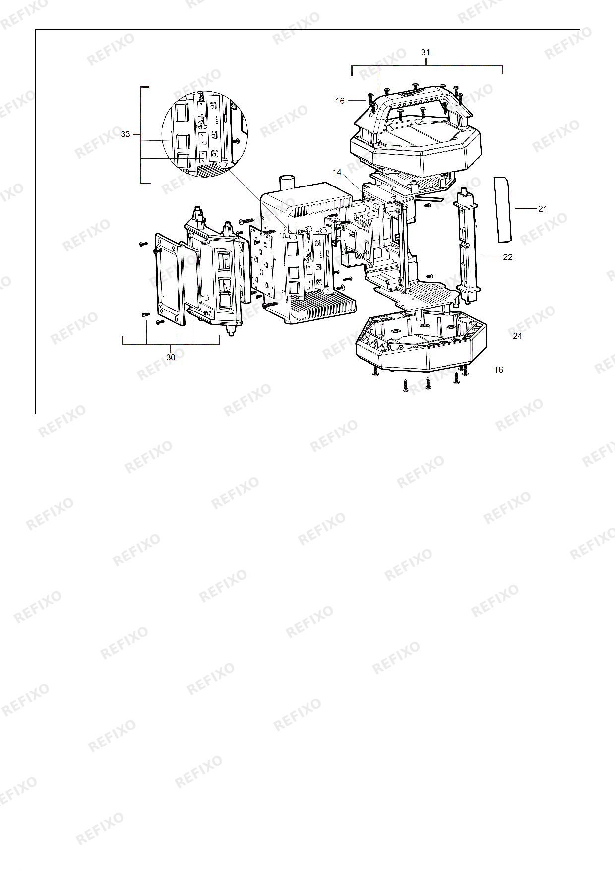 Деталировка MILWAUKEE M18AL 0 4932430392 4000446635 — схема запчастей в разборе
