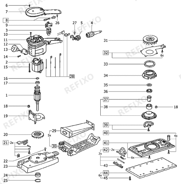 Деталировка Festool RS 200 Q - RUTSCHER 567764 — схема запчастей в разборе