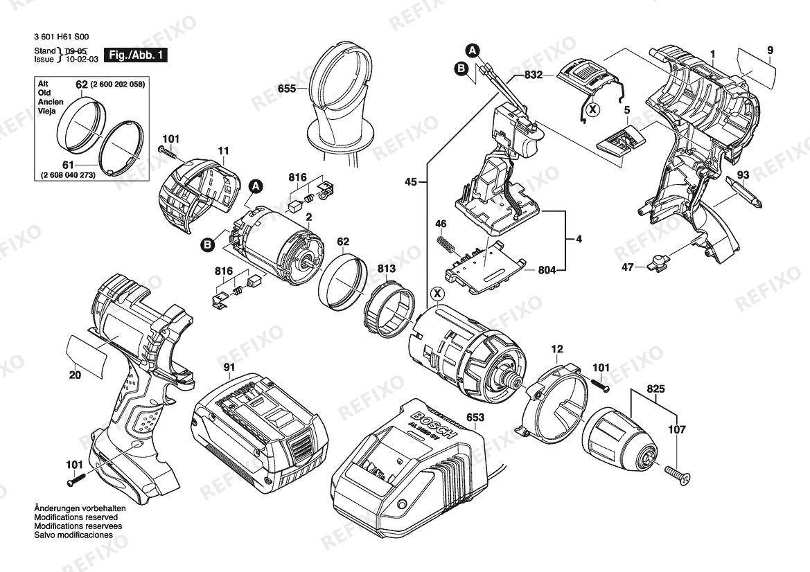 Деталировка Bosch Аккумуляторный шуруповёрт GSR 18 VE-2LI | 18 V | 006 - JP (3 601 H61 S50) — схема запчастей в разборе