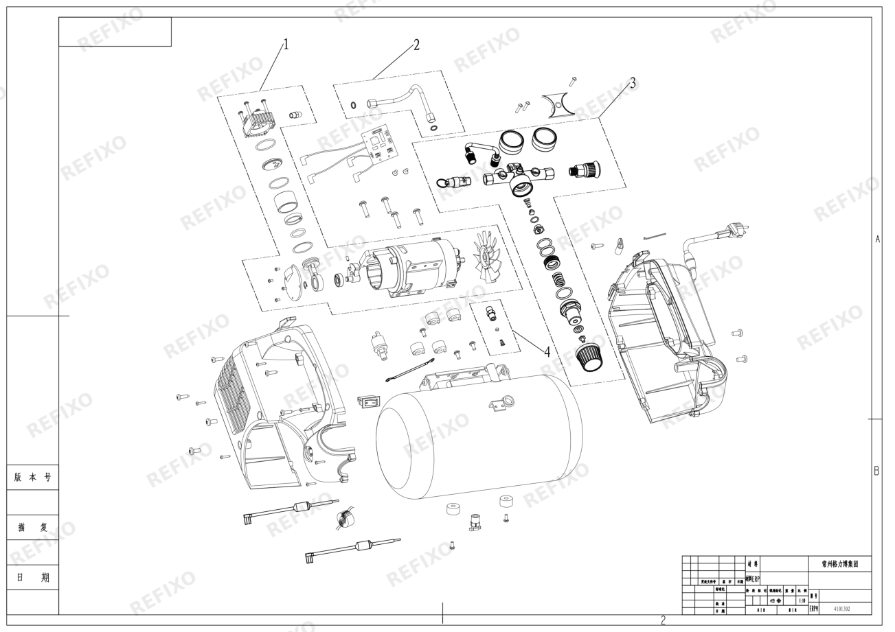 Деталировка Greenworks 4101302_Exploded view — схема запчастей в разборе