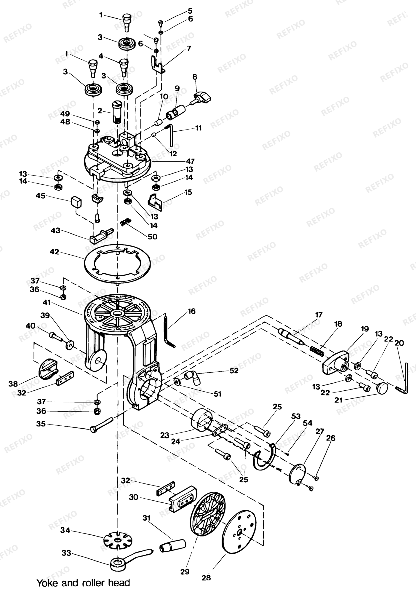 Деталировка DeWalt DW1503----G-XJ TYPE 1 RADIALKREISSÄGE DW1503----G-XJ DW1503----G — схема запчастей в разборе