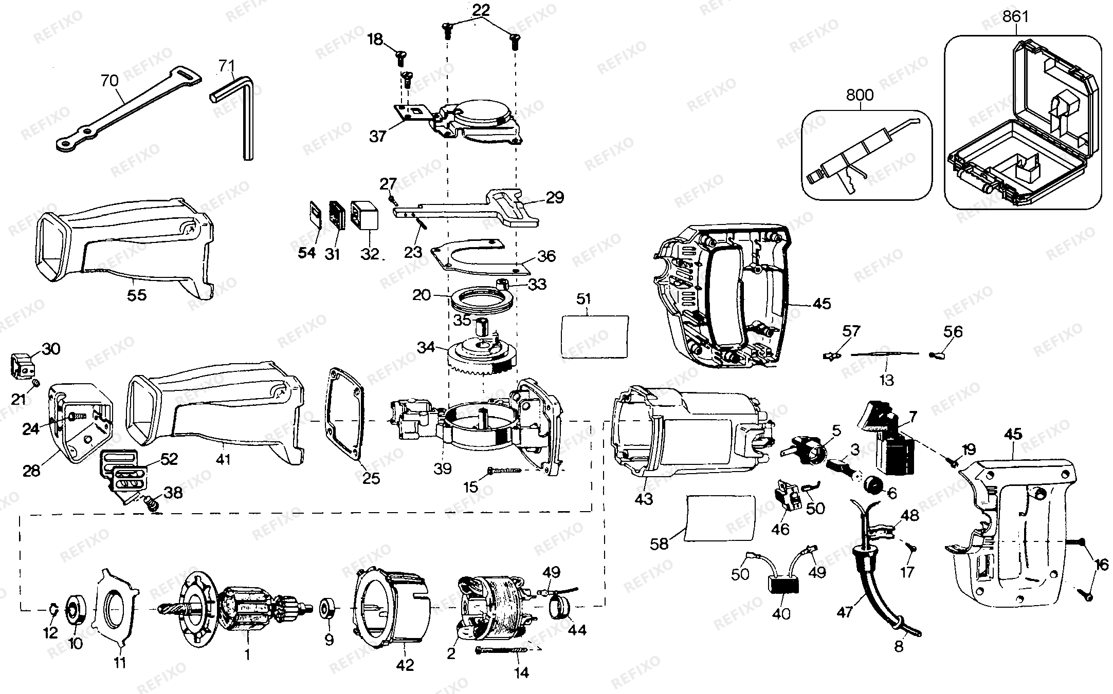 Black&Decker ОТРЕЗНАЯ ПИЛА 3103-22 — схема запчастей