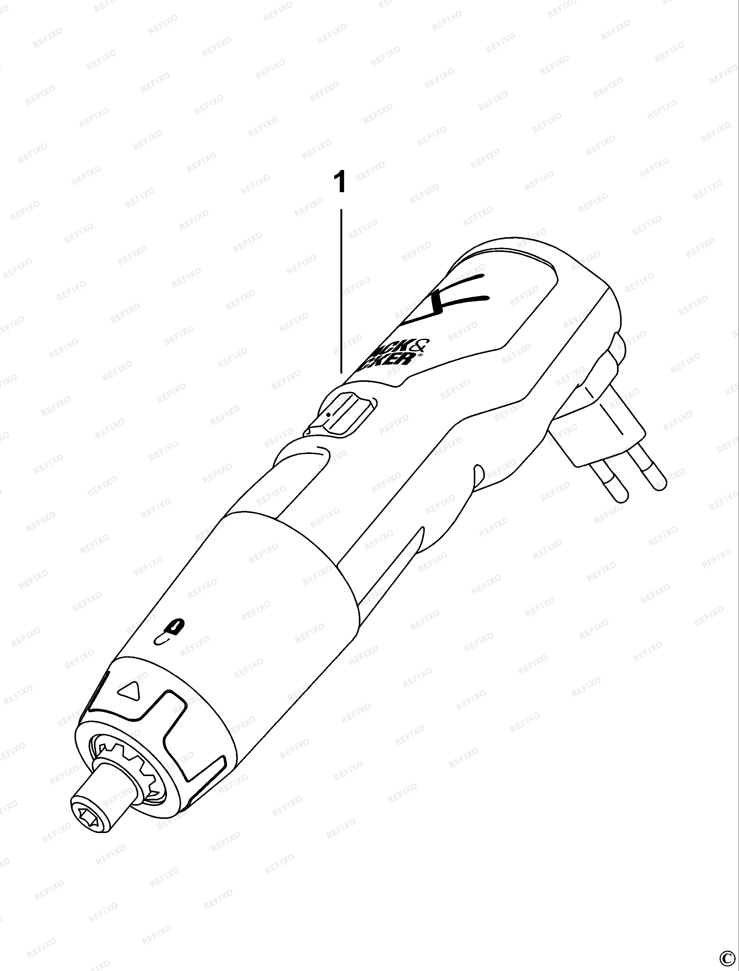 Black&Decker ОТВЁРТКА DP240 — схема запчастей