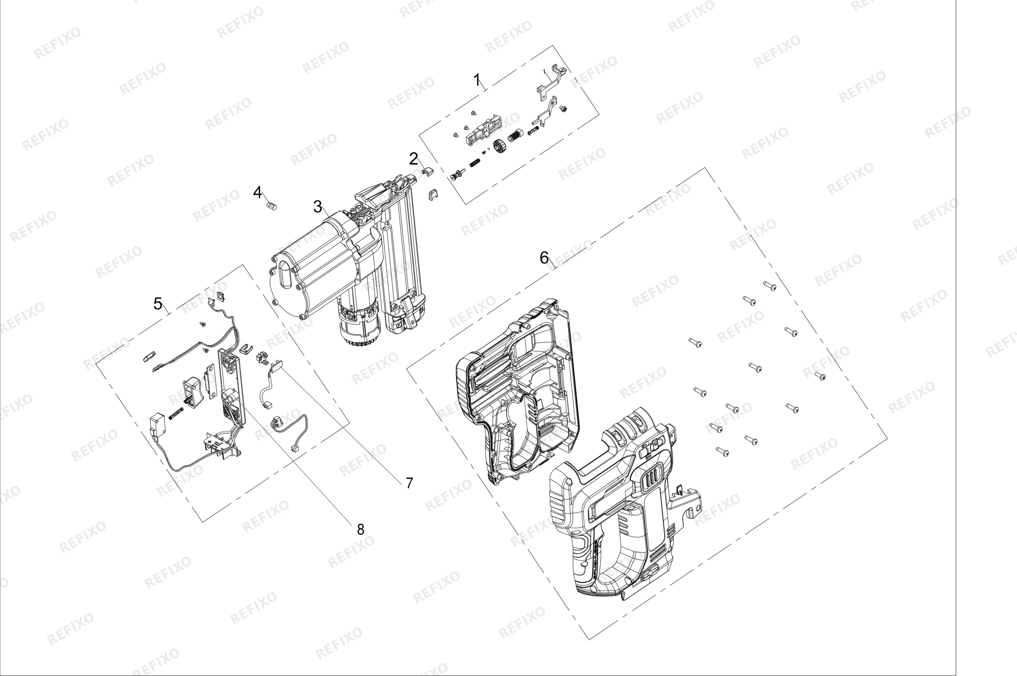 Деталировка Greenworks 3400707RU Exploded view — схема запчастей в разборе