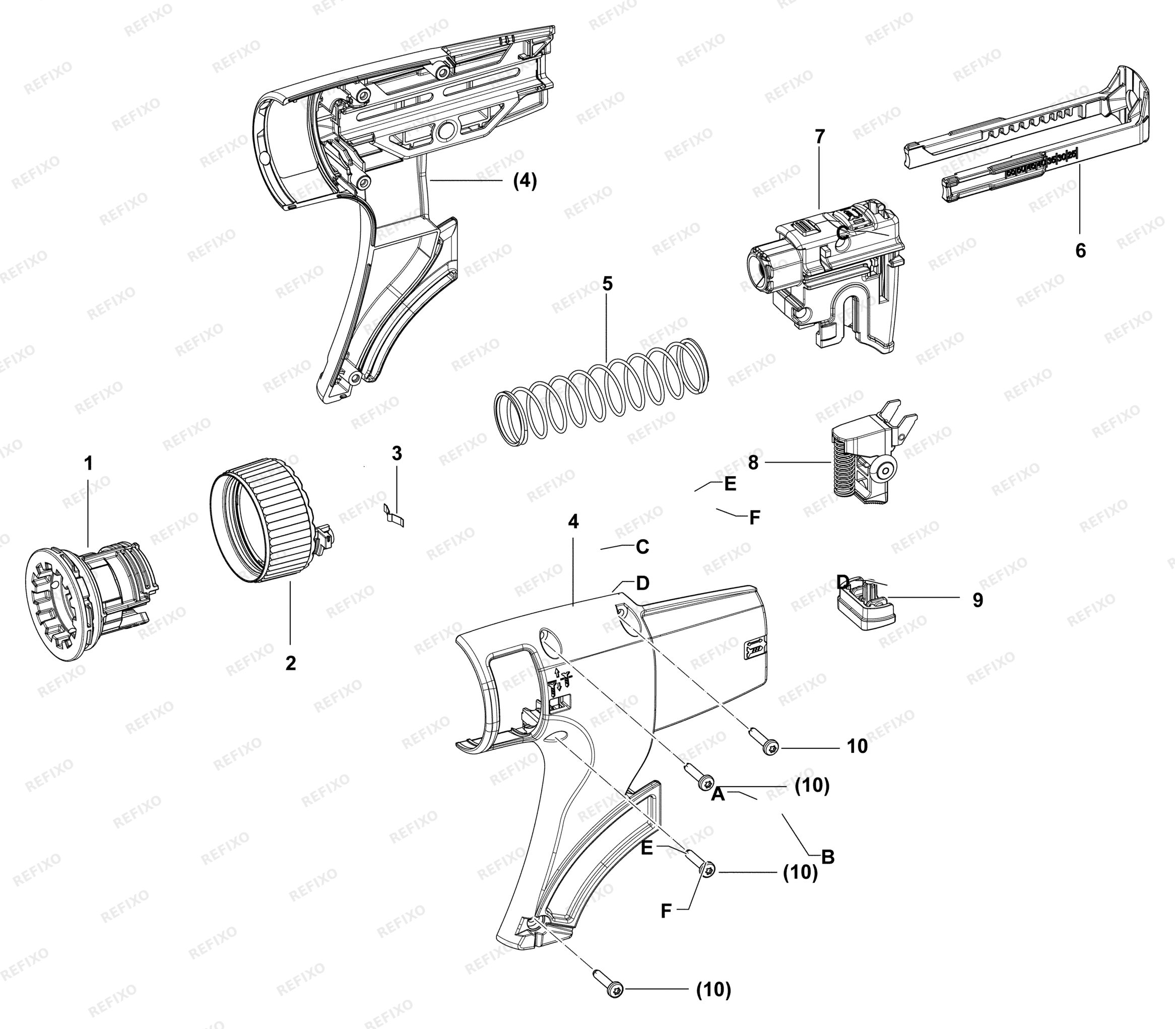 Деталировка Festool AF-DW - Schraubvorsatz 767823 — схема запчастей в разборе