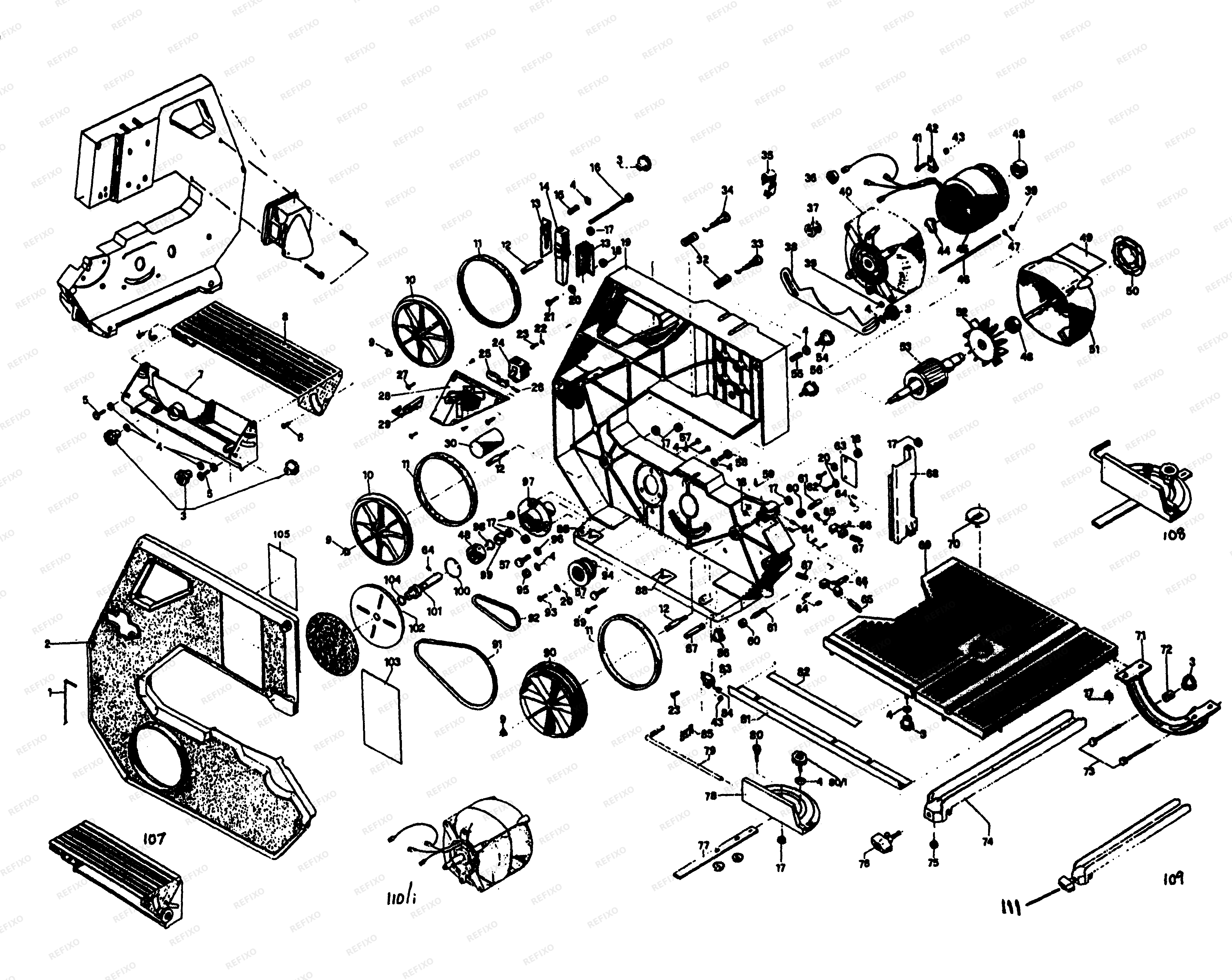 Деталировка DeWalt ????????? ???? DW100 — схема запчастей в разборе
