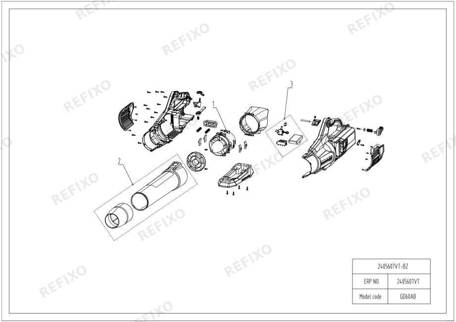 Деталировка Greenworks 2405607VT-Exploded view-更新-2.5 — схема запчастей в разборе