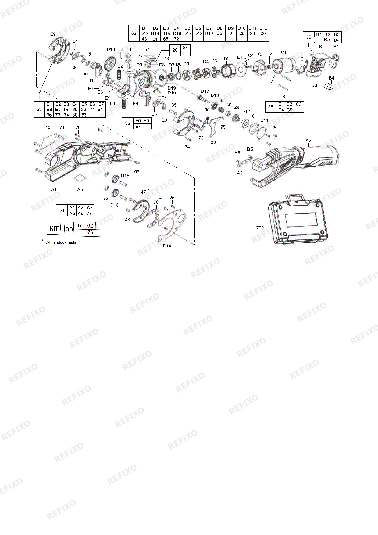 Деталировка MILWAUKEE C12PC 0 4933411920 4000431218 — схема запчастей в разборе