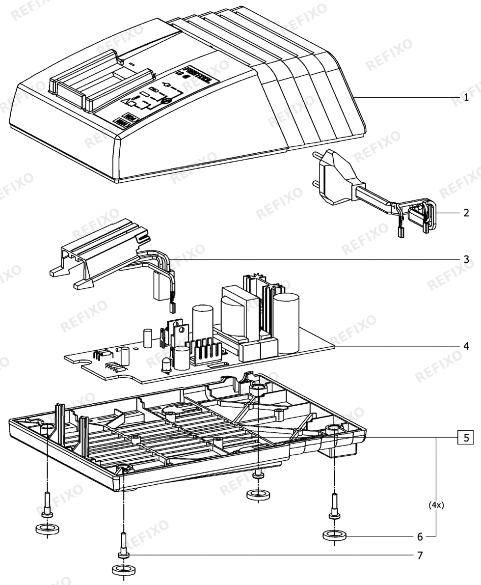 Деталировка Festool LC 45 - Schnellladegerät 491814 — схема запчастей в разборе