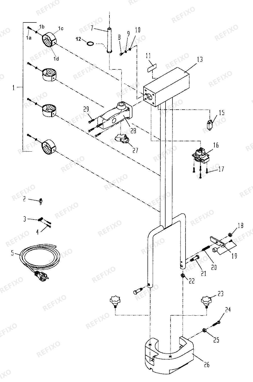 Деталировка Flex SPI 603 Bodenführungssystem Flex DUO-S2 S3 — схема запчастей в разборе