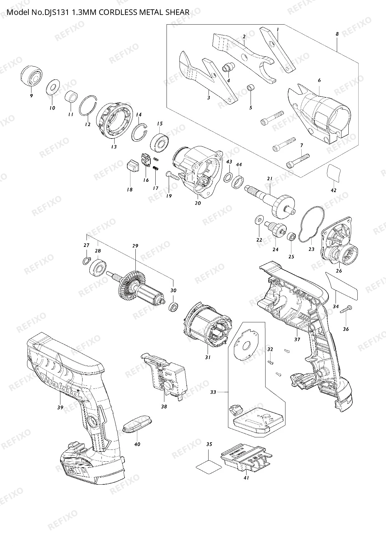 Деталировка MAKITA DJS131 — схема запчастей в разборе