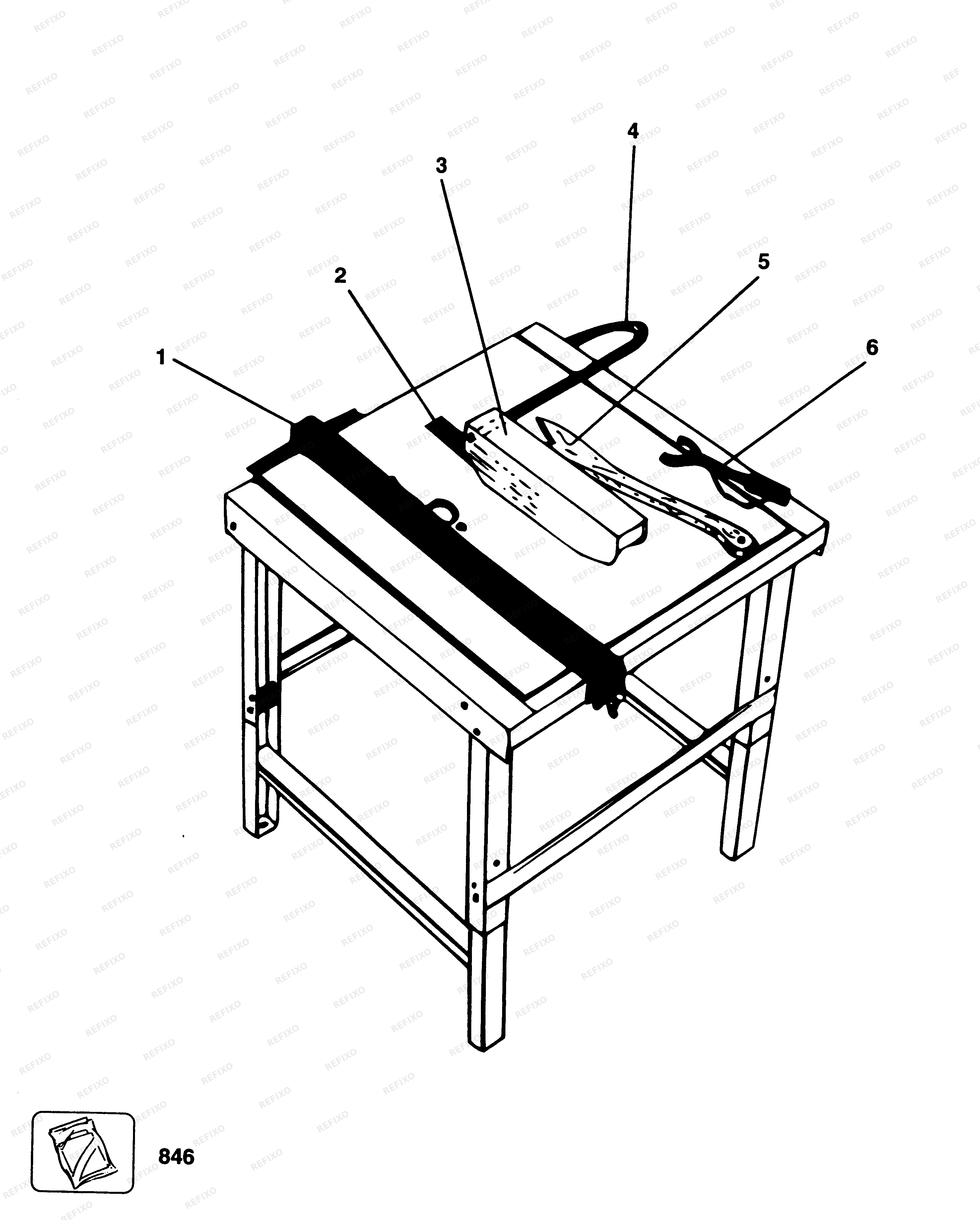 Black&Decker СТОЛ ОТРЕЗНОГО СТАНКА X40090 — схема запчастей