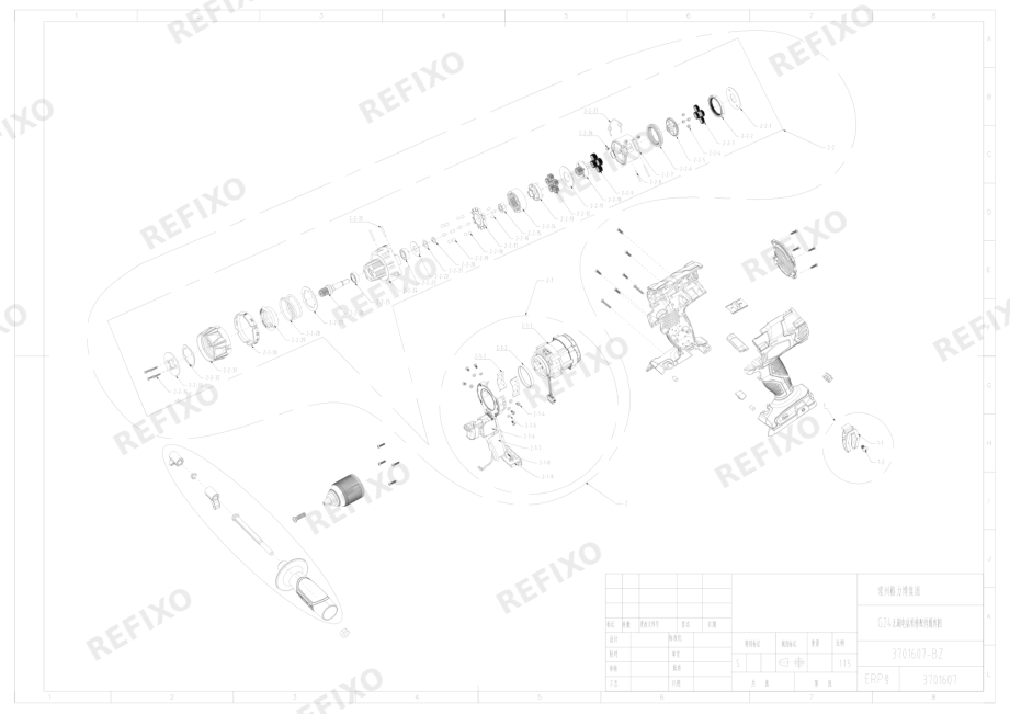 Деталировка Greenworks 3701607-Exploded view ver 2 — схема запчастей в разборе