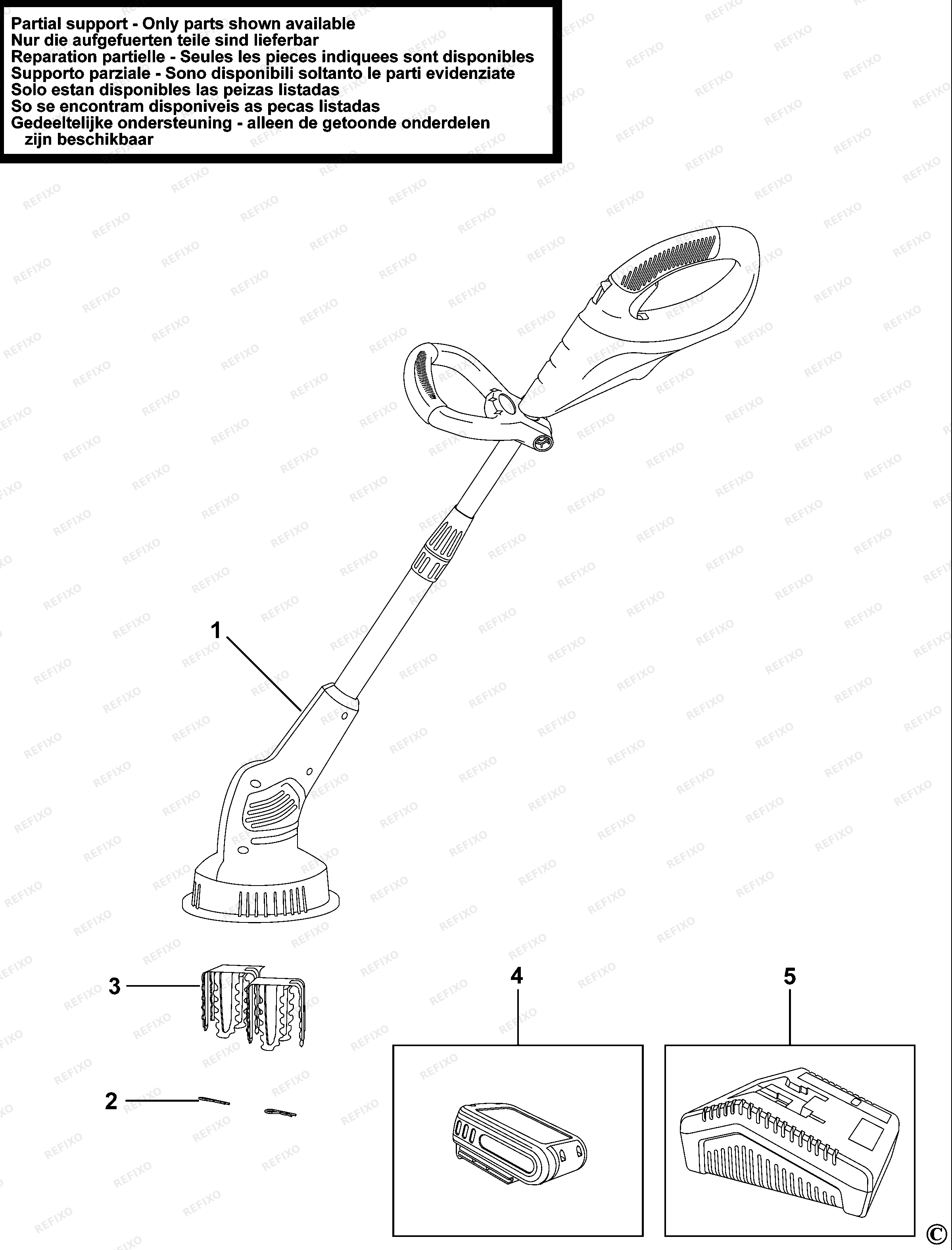 Black&Decker МОТОКУЛЬТИВАТОР GXC1000L — схема запчастей