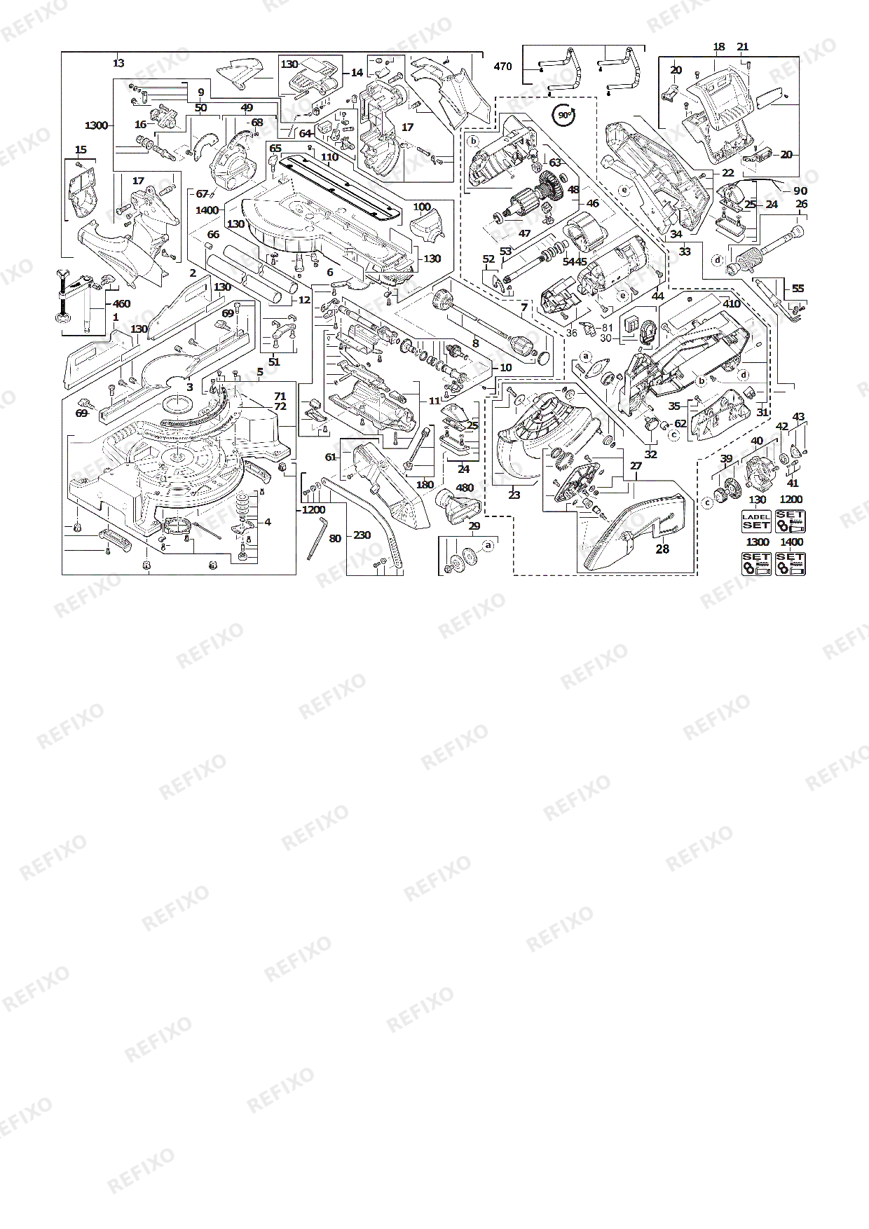 Деталировка MILWAUKEE MS304DB 4933471052 4000469415 — схема запчастей в разборе