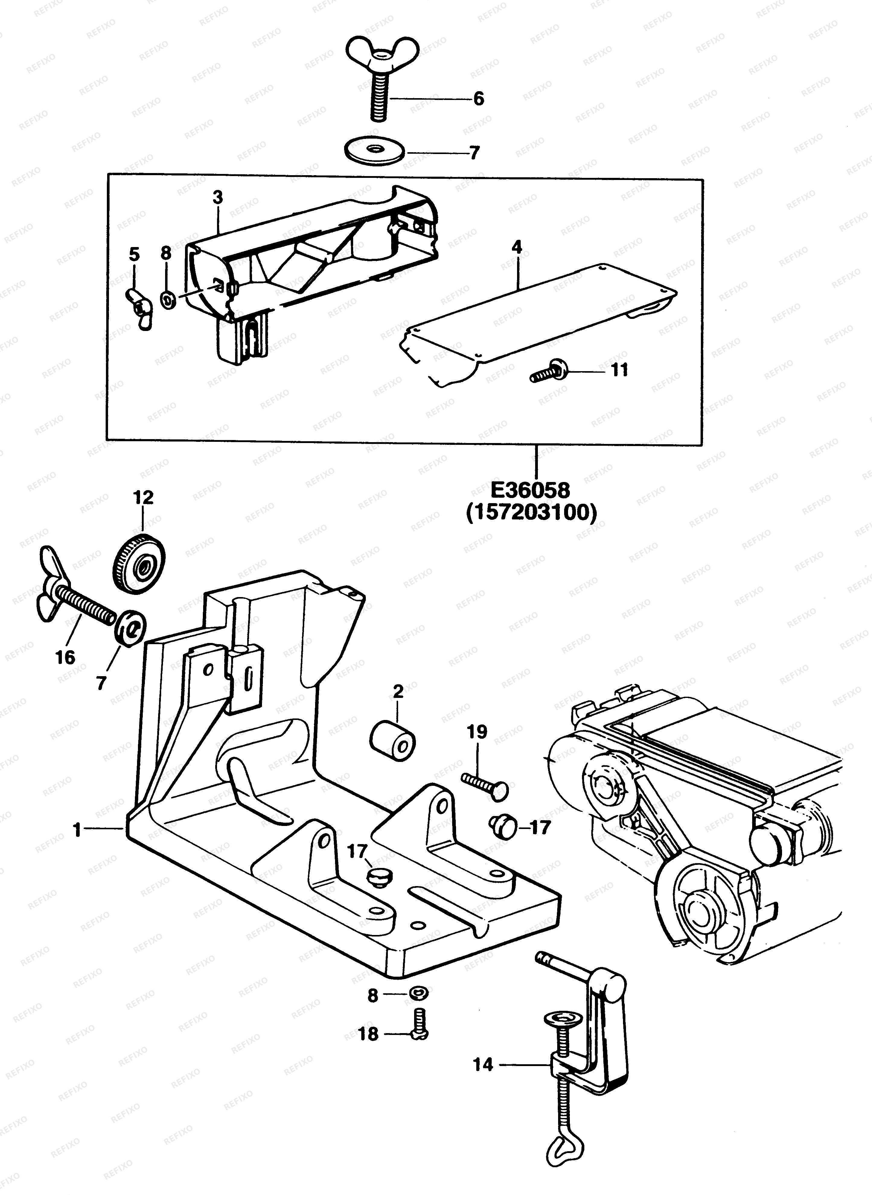 Black&Decker СТОЙКА 36051 — схема запчастей
