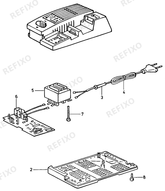Деталировка Festool MC 60 CDD 7,2-12V - аккумуляторный - зарядное устройство 488941 — схема запчастей в разборе