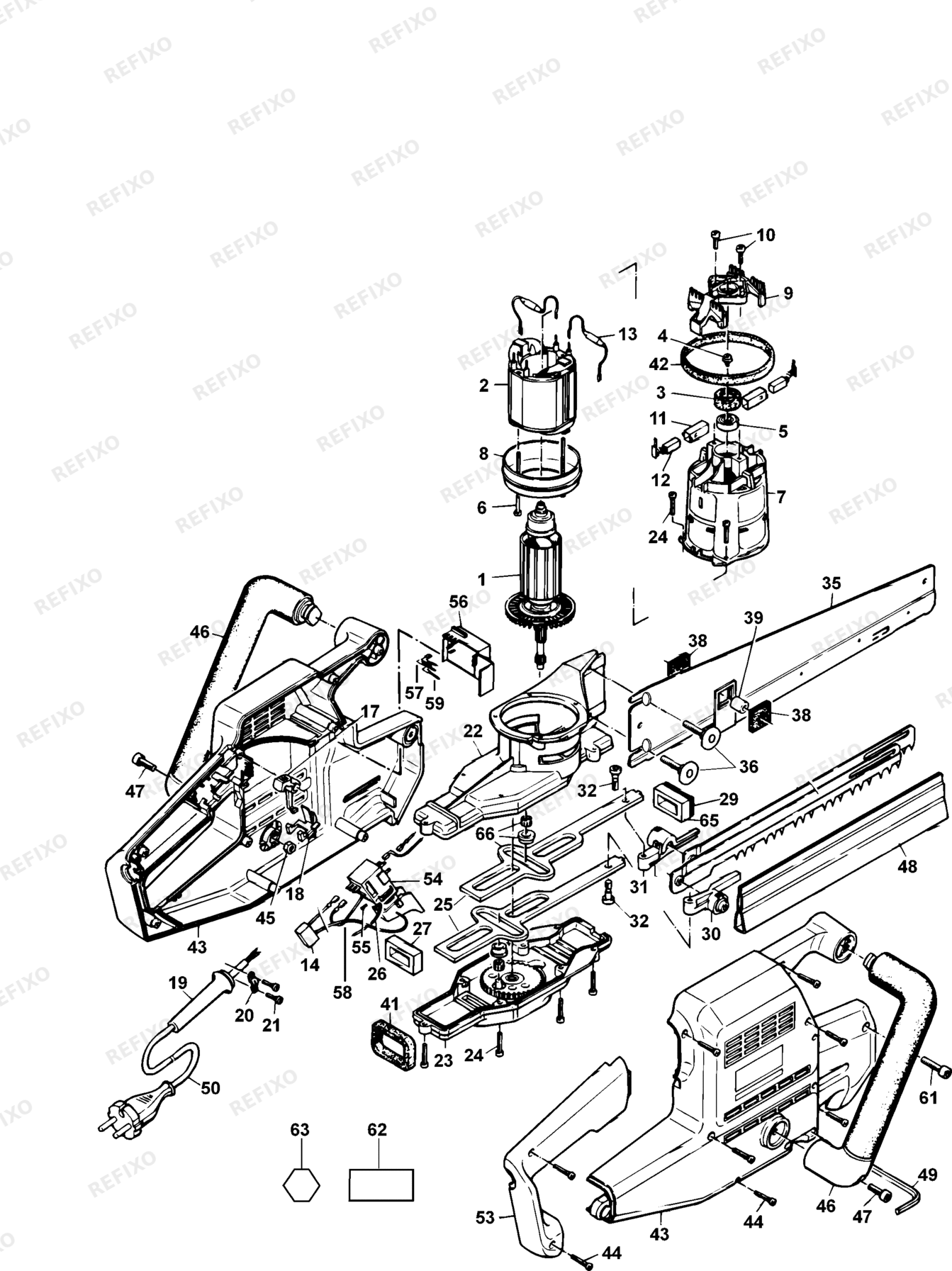 Деталировка DeWalt DW391-DE TYPE 3 UNIVERSALSÄGE DW391-DE DW391 — схема запчастей в разборе