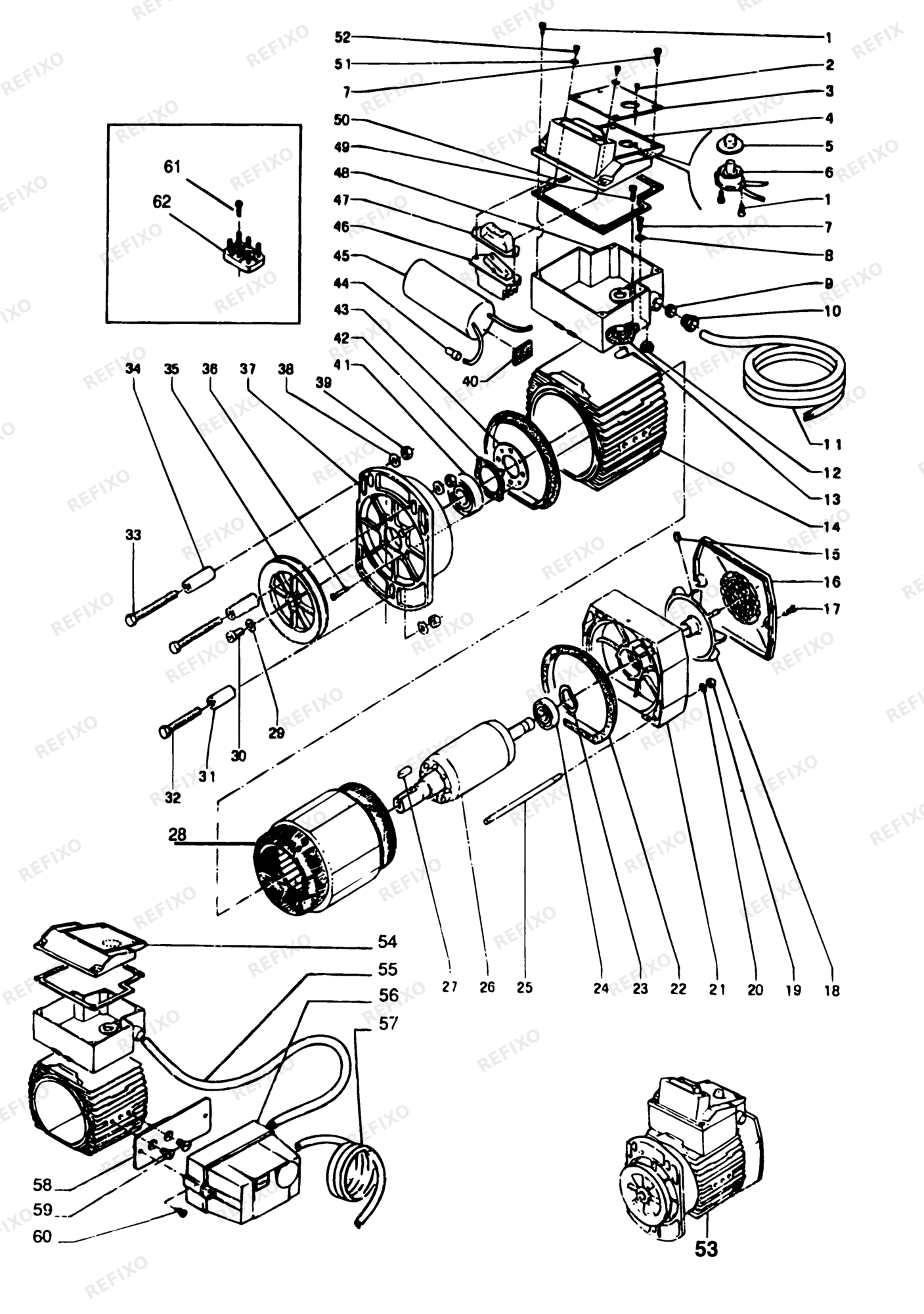 Деталировка DeWalt DW1153----A-XJ TYPE 1 рубанок -SPANNTIEFEN DW1153----A-XJ DW1153----A — схема запчастей в разборе