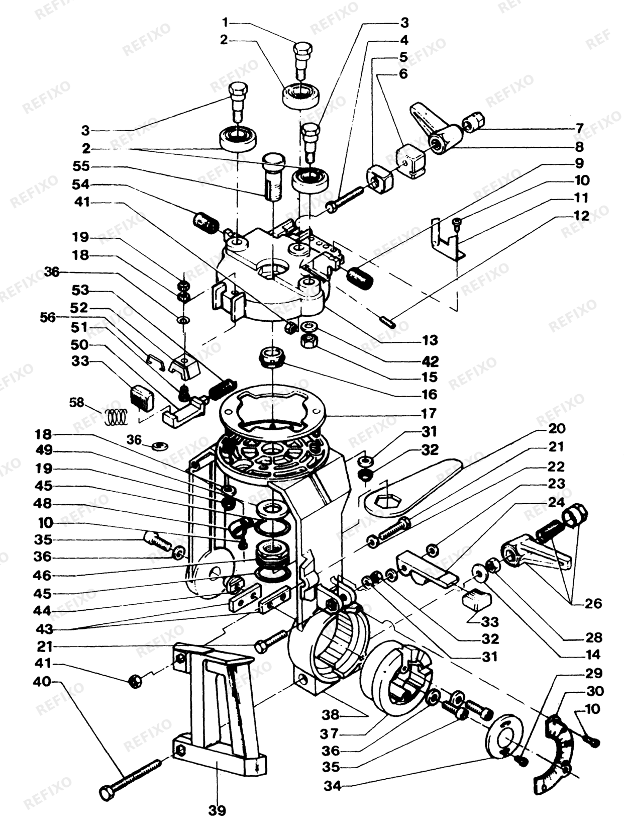 Деталировка DeWalt DW1201----E-XJ TYPE 1 RADIALKREISSÄGE DW1201----E-XJ DW1201----E — схема запчастей в разборе