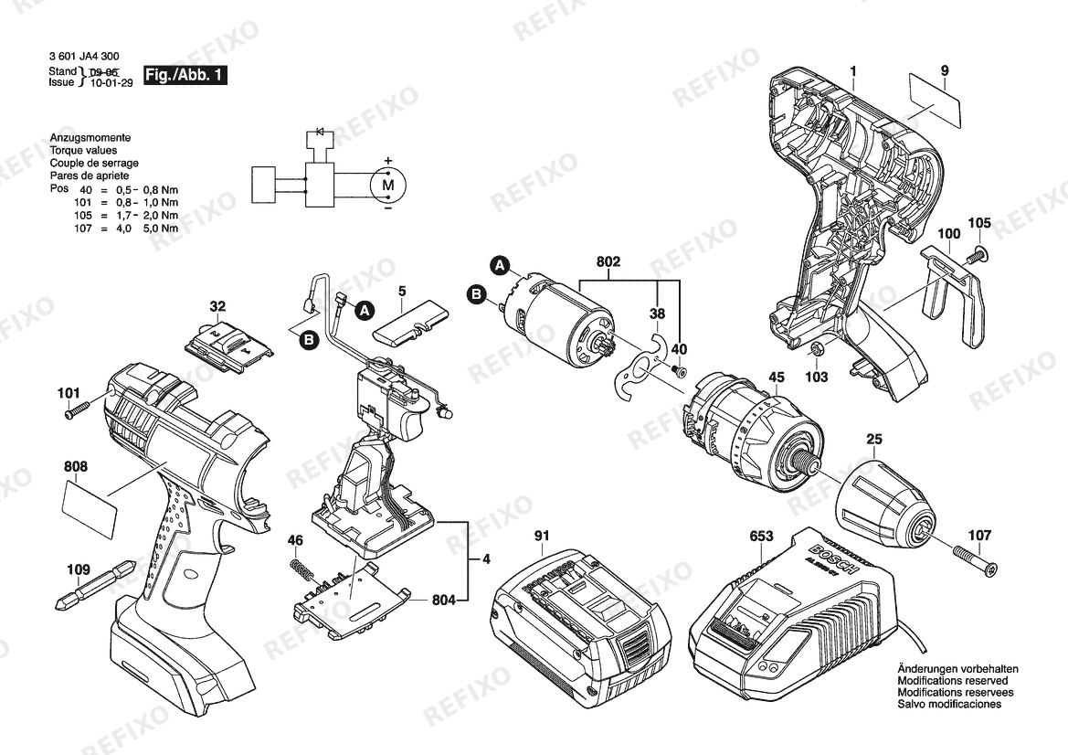 Деталировка Bosch Аккумуляторный шуруповёрт GSR 18V-2-LI bare | 18 V | 063 - BR (3 601 JA4 3D0) — схема запчастей в разборе