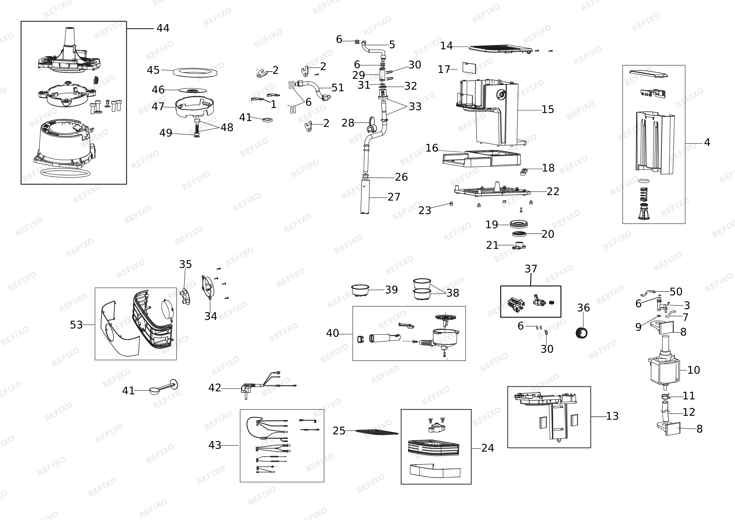 Black&Decker КОФЕВАРКА BXCO850E — схема запчастей