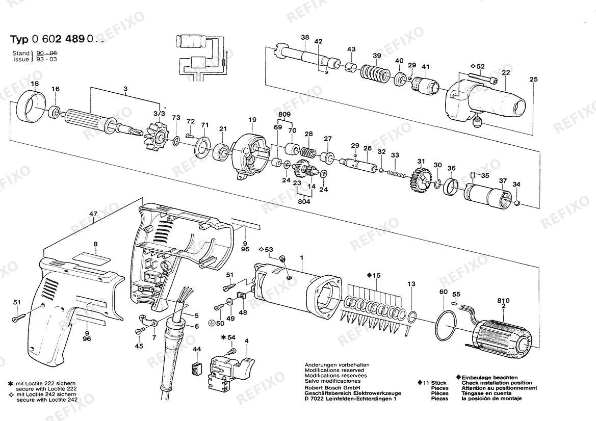 Деталировка Bosch Hf-Abschaltschrauber Hf-Abschaltschrauber (0 602 489 018) — схема запчастей в разборе